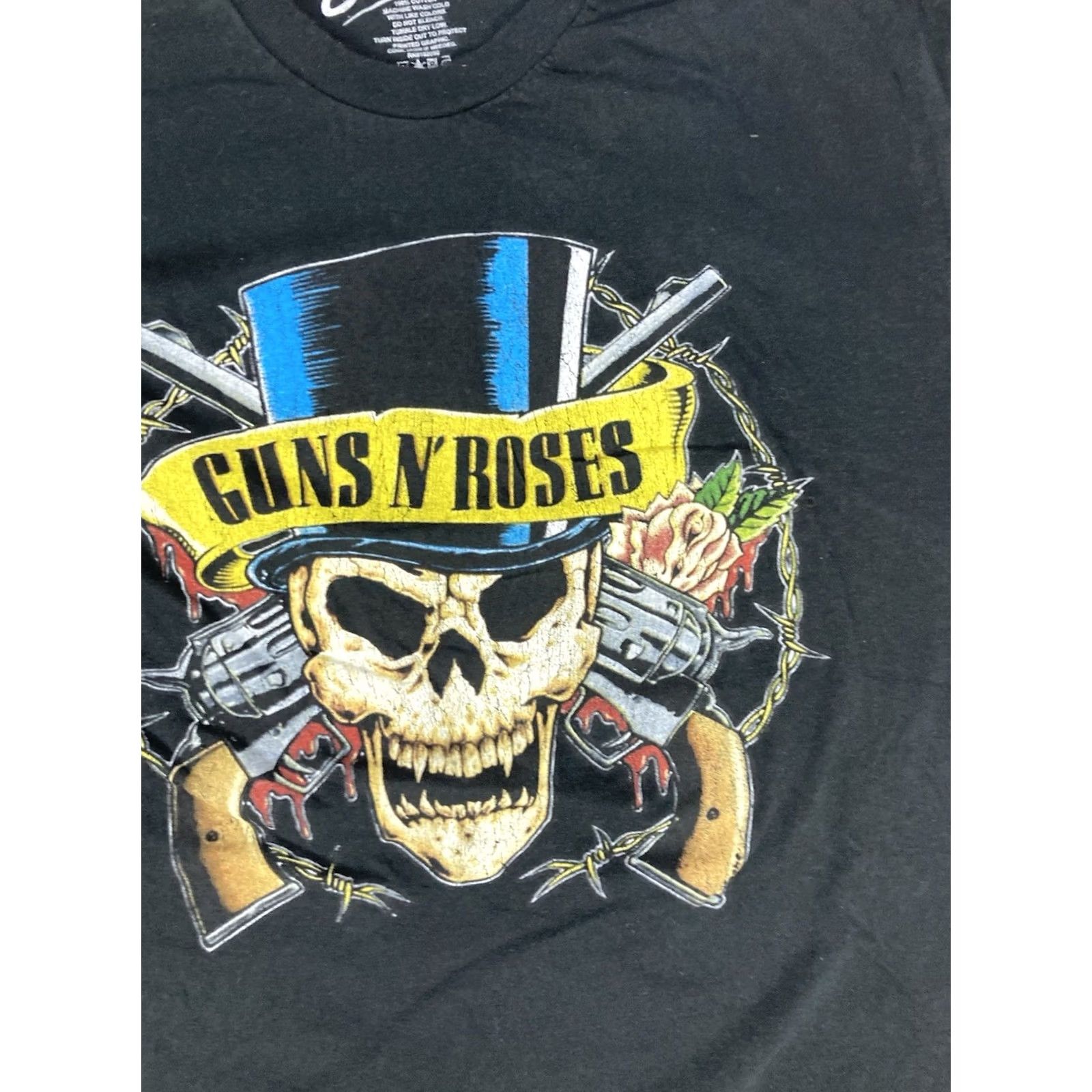 Bravado Guns N Roses Graphic Print T-Shirt Men Large Black Bravado Crew Neck Short Sleeve Retro Music Shirt Size US L / EU 52-54 / 3 - 2 Thumbnail
