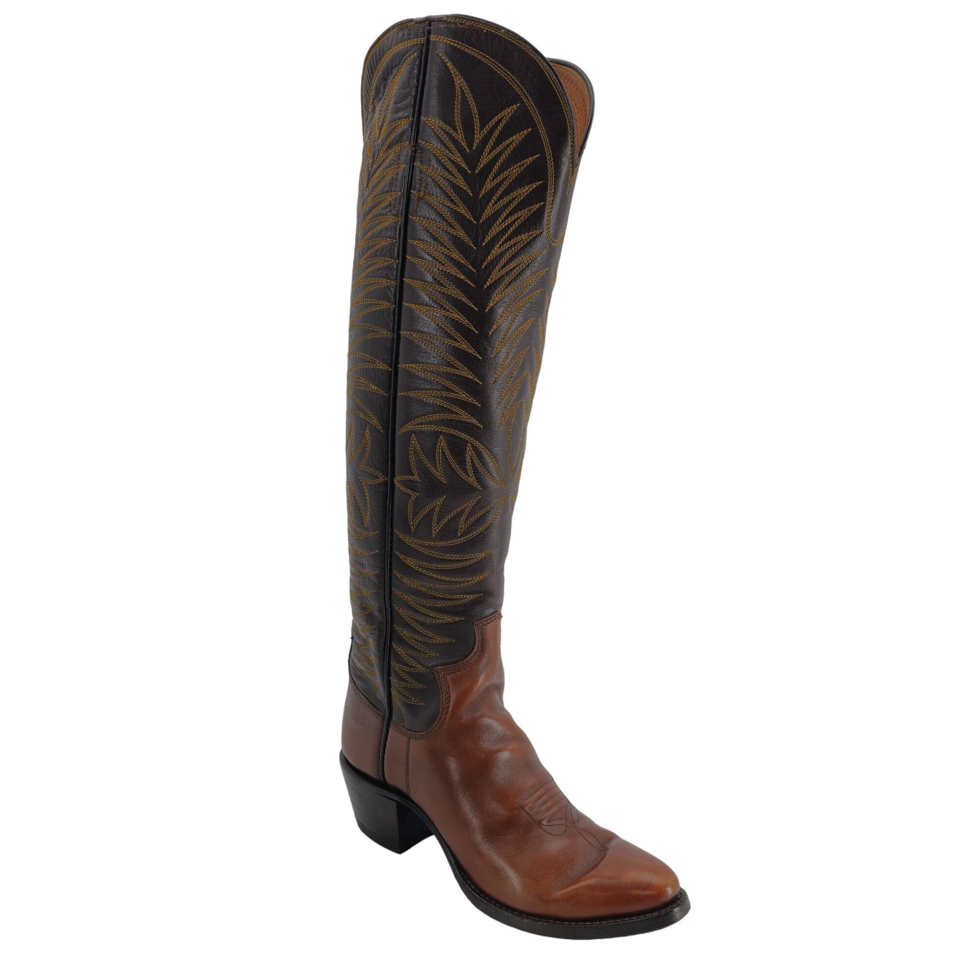 Other Vintage Paul Bond Tall Custom Womens 6B Brown Leather Boots Size US 6 / IT 36 - 1 Thumbnail