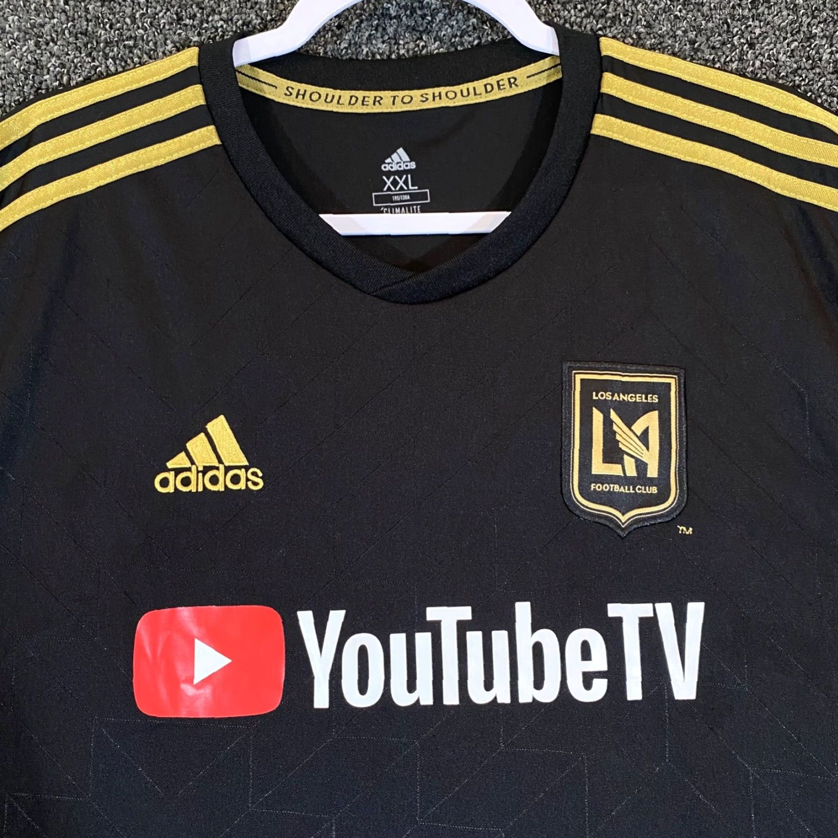 Adidas RARE Nipsey Hussle Shirt adidas Men L/XL Jersey Black 2019 MLS Soccer Logo Crew Neck T-Shirt Short Sleeve Vintage: No Size US L / EU 52-54 / 3 - 2 Thumbnail