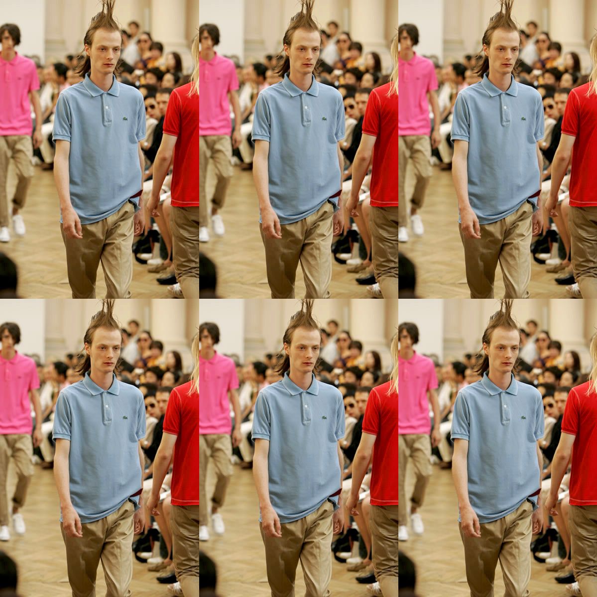 Junya Watanabe × Lacoste SS2006 JUNYA WATANABE MAN x LACOSTE RECONSTRUCTED POLO SHIRT Size US L / EU 52-54 / 3 - 2 Thumbnail