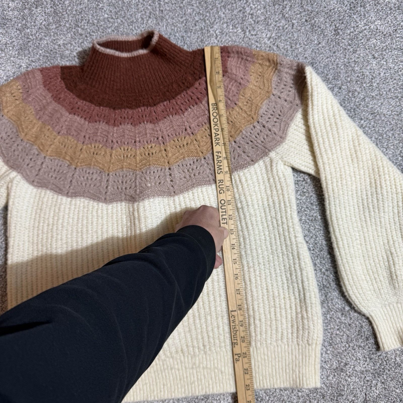 Other Cottagecore Sweater Women Large Grandpacore Fair Isle Retro Size L / US 10 / IT 46 - 2 Thumbnail