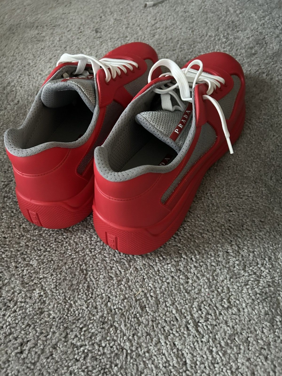 Prada American Cup Soft Rubber And Bike Fabric Sneakers Size US 12 / EU 45 - 6 Thumbnail