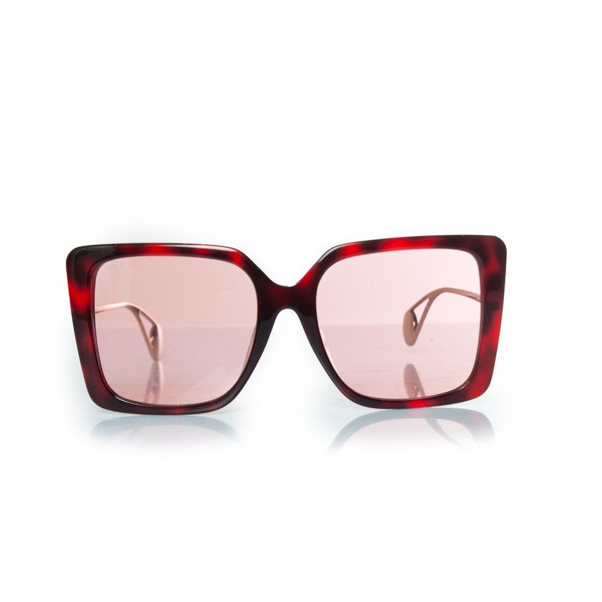 Gucci Gucci, pink oversized Havana sunglasses Size ONE SIZE - 1 Thumbnail