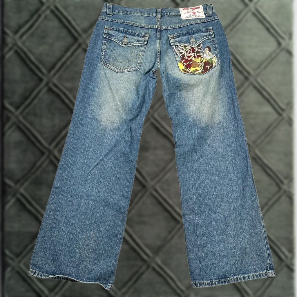 True Religion VINTAGE True Religion Jeans Mens 38x33 Joey Durga Goddess Embroider USA Y2K western Blue Size US 38 / EU 54 - 1 Thumbnail