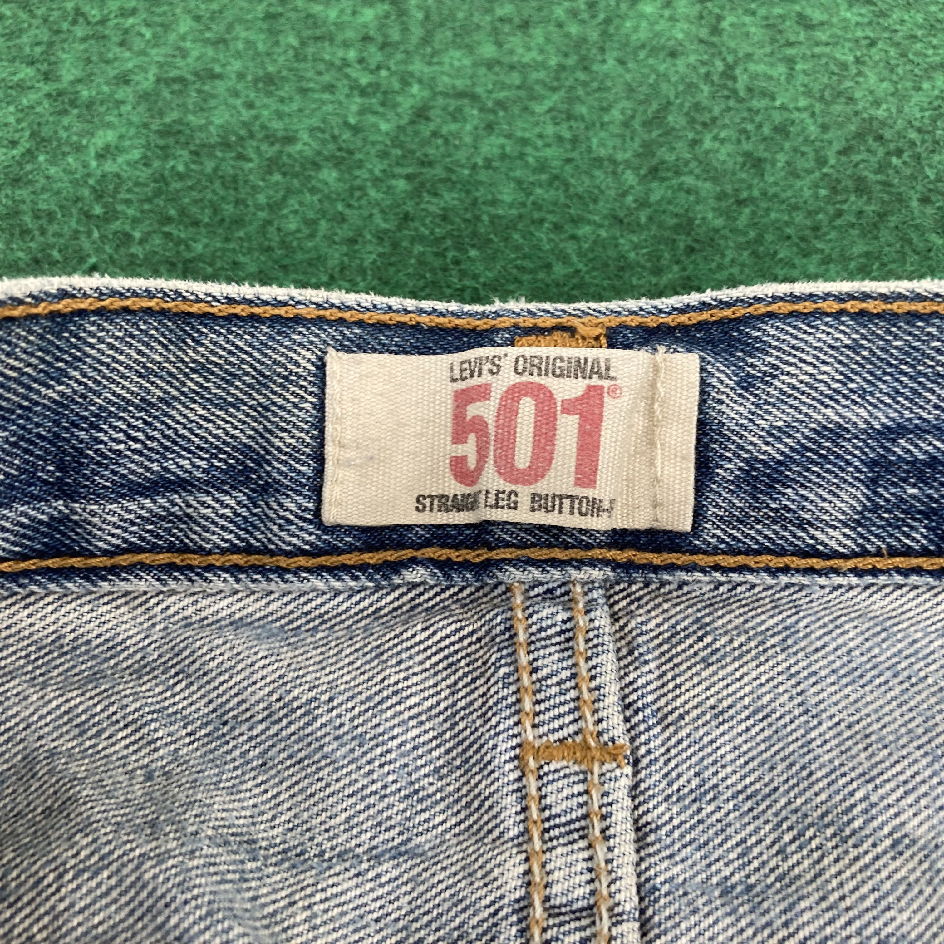 Levi's × Vintage Vtg Levis 501 Ripped Stains Button Fly Blue Denim Jeans Size US 34 / EU 50 - 7 Thumbnail