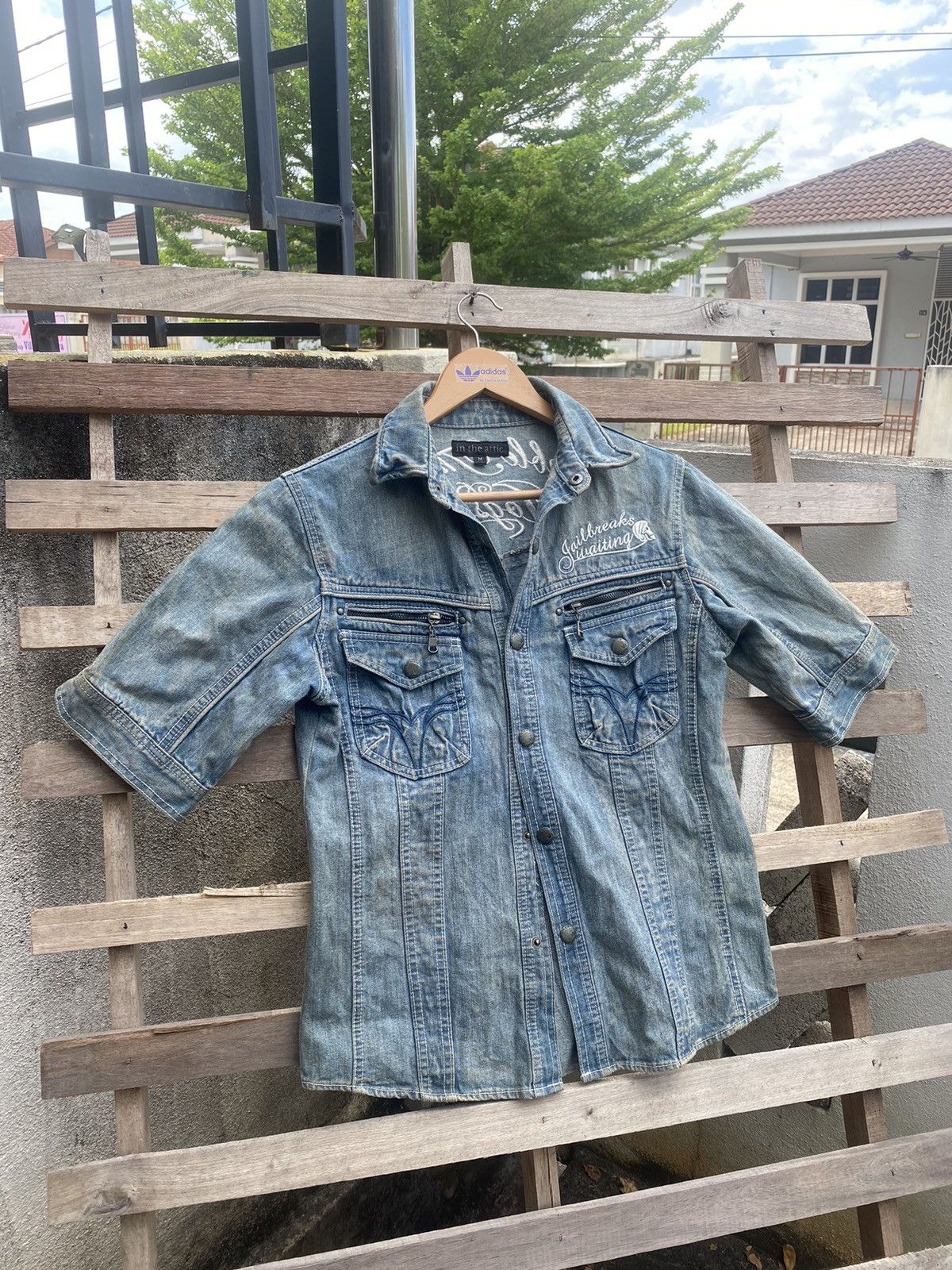If Six Was Nine Vintage In The Attic Seditionaries Denim Shirt Size M / US 6-8 / IT 42-44 - 5 Thumbnail