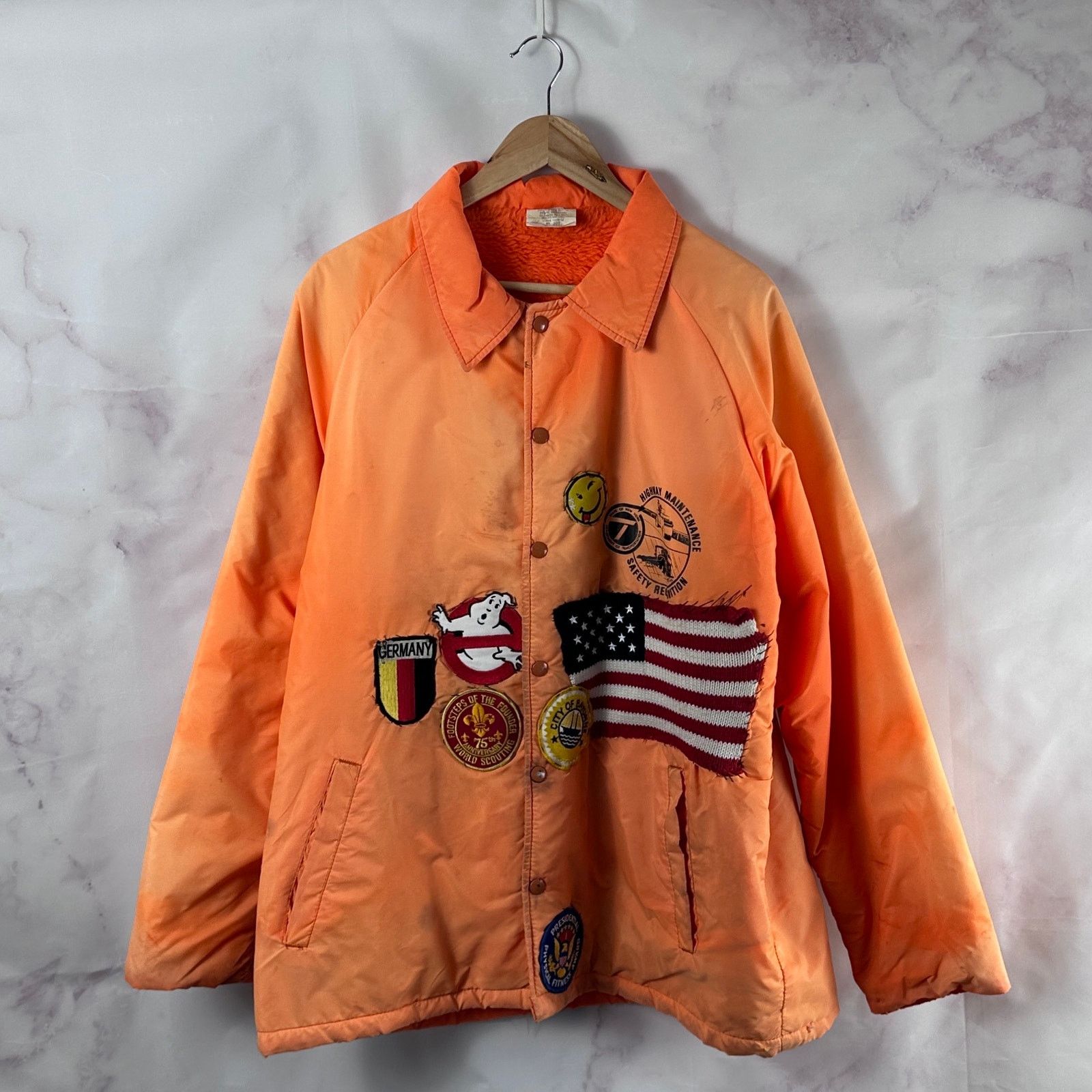 Vintage Vintage A$AP Bari Orange 70s Patch Coach Jacket Size US L / EU 52-54 / 3 - 2 Thumbnail