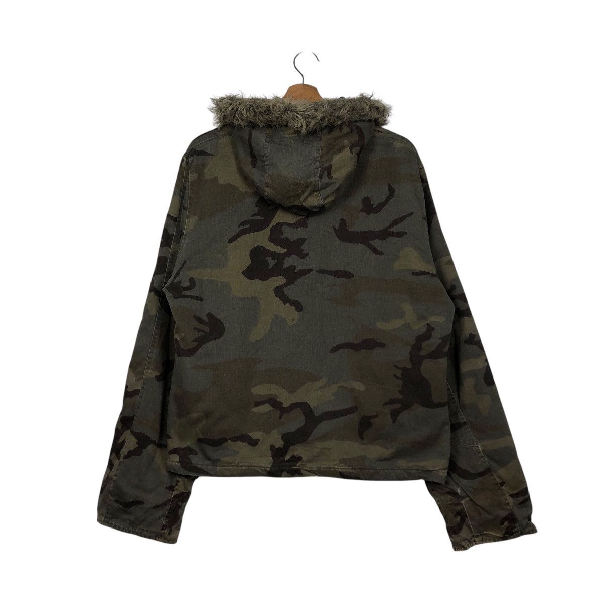 Japanese Brand 📌Vintage Bomber Jacket Camouflage Fur Hoodie Jinnee Size US L / EU 52-54 / 3 - 9 Thumbnail