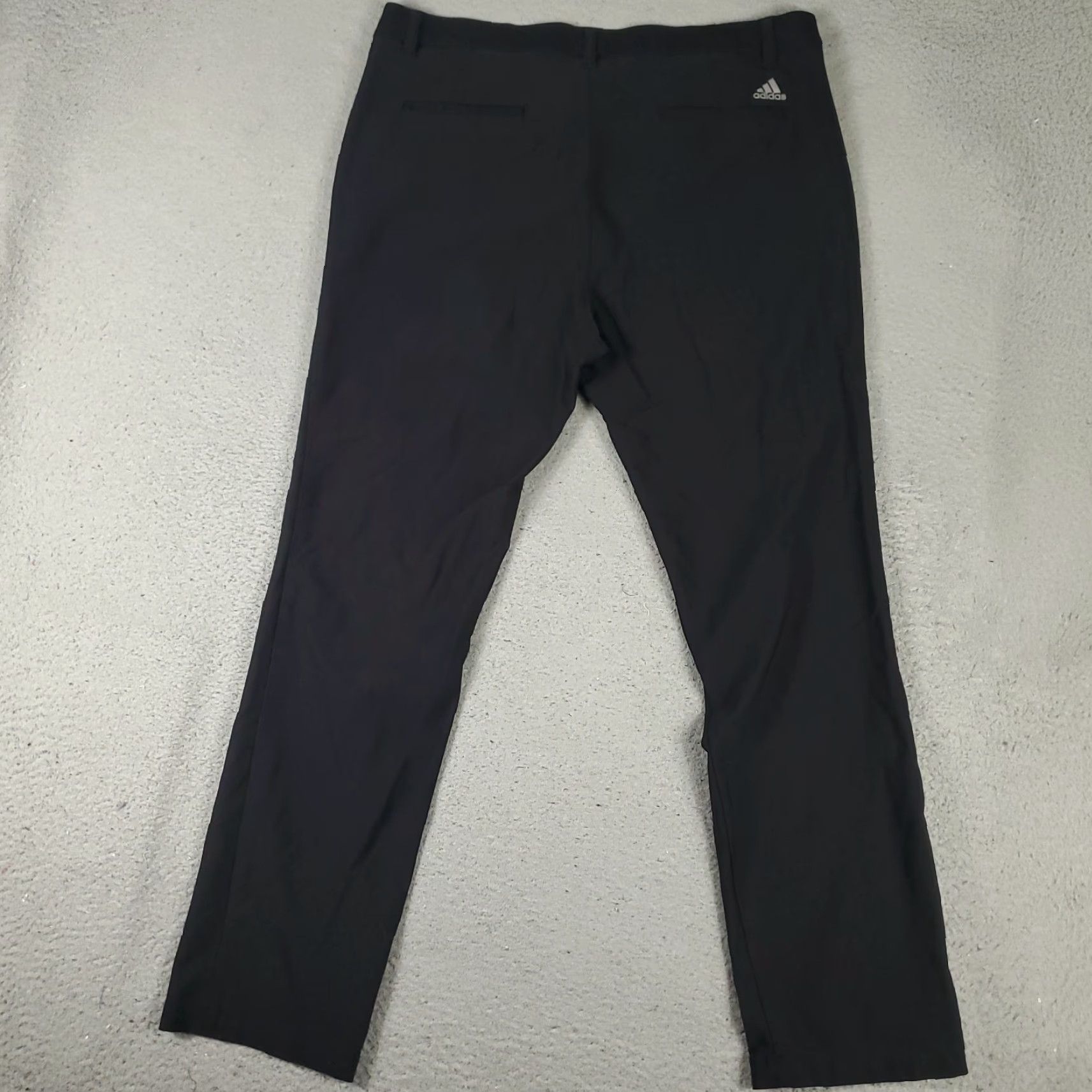 Adidas Adidas Pants Mens 36x30 Black Flat Front Chino Trousers Casual Golf Size US 36 / EU 52 - 7 Thumbnail