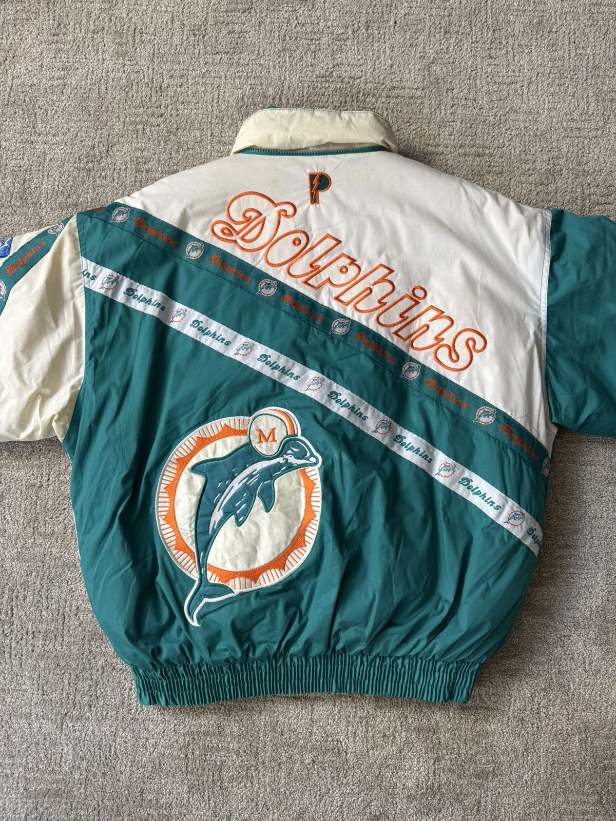 Other VINTAGE Miami Dolphins Bomber Jacket Size US L / EU 52-54 / 3 - 6 Thumbnail
