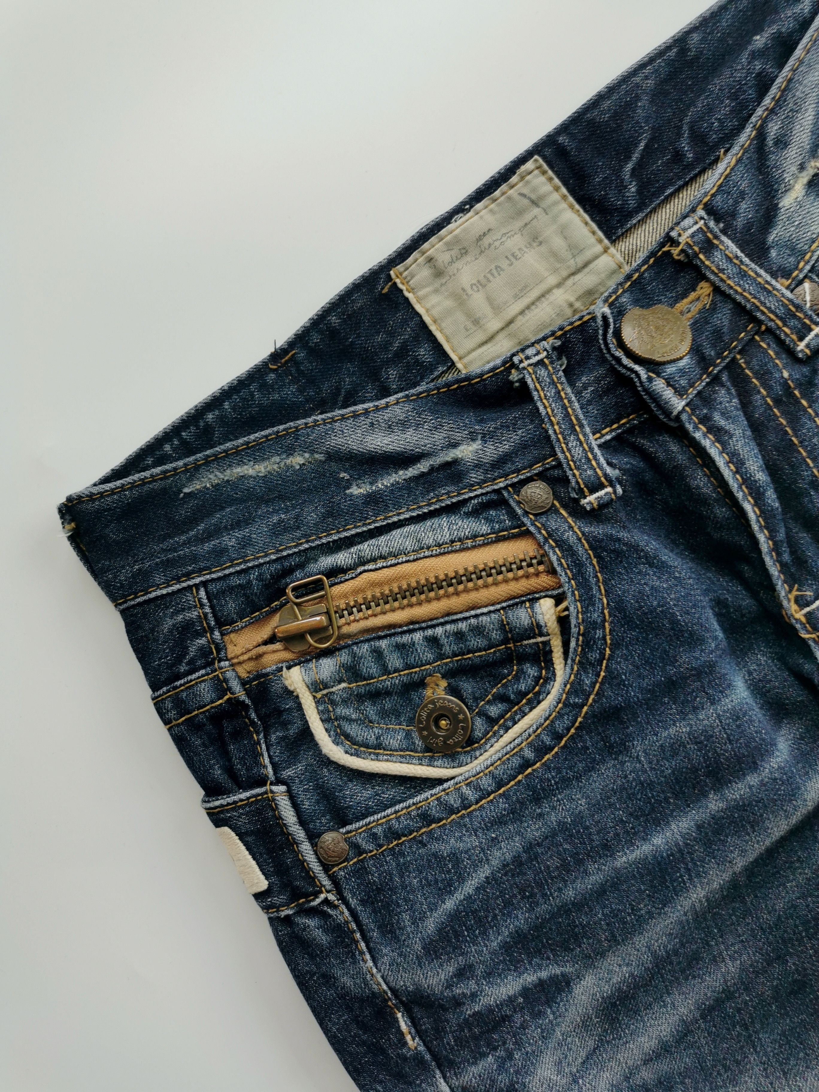 Japanese Brand Lolita Double Waist Back Madefaker Rare Jeans Size US 29 - 5 Thumbnail