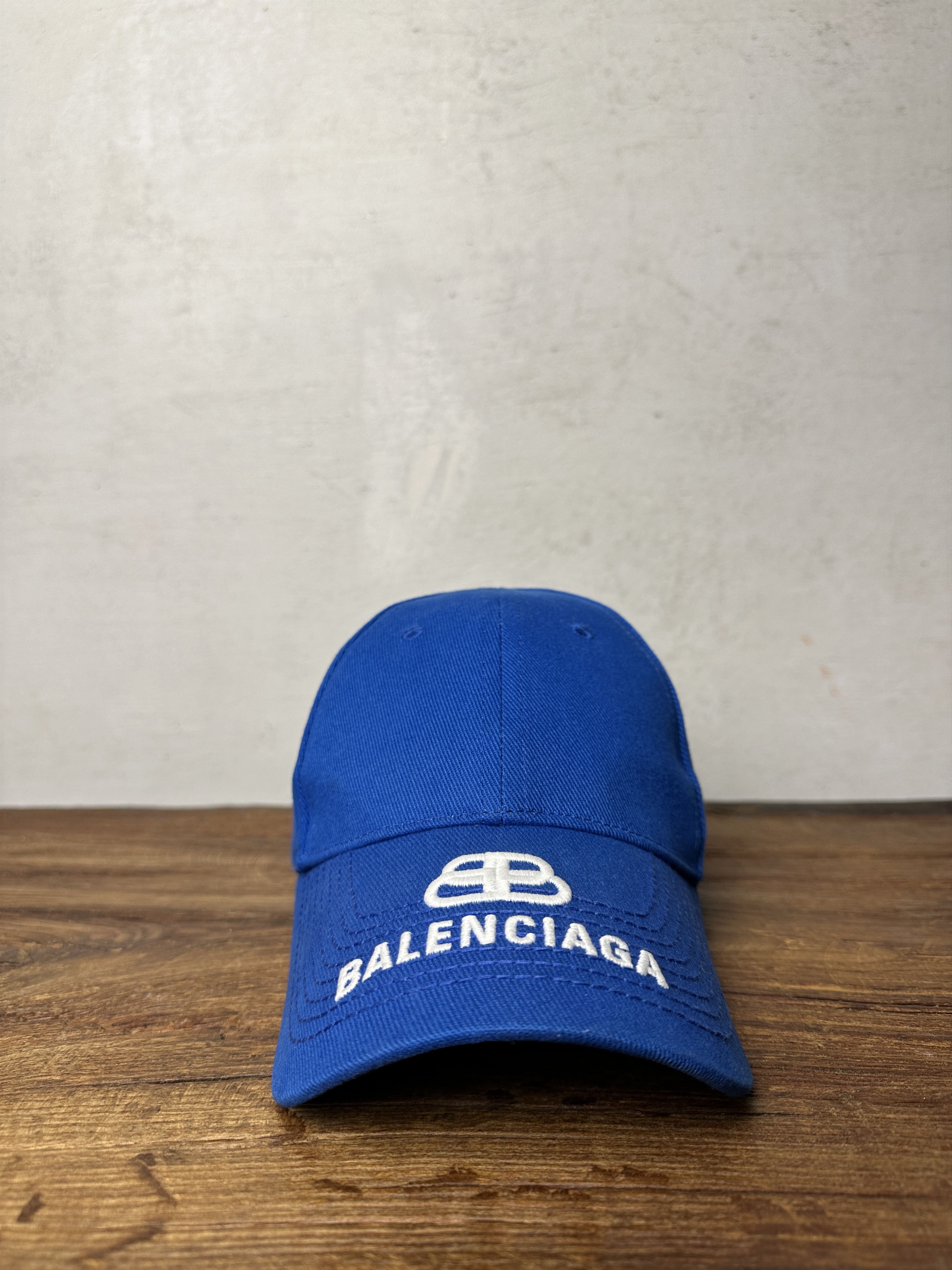 Balenciaga Balenciaga Embroidered Blue Logo Cap Size ONE SIZE - 4 Thumbnail