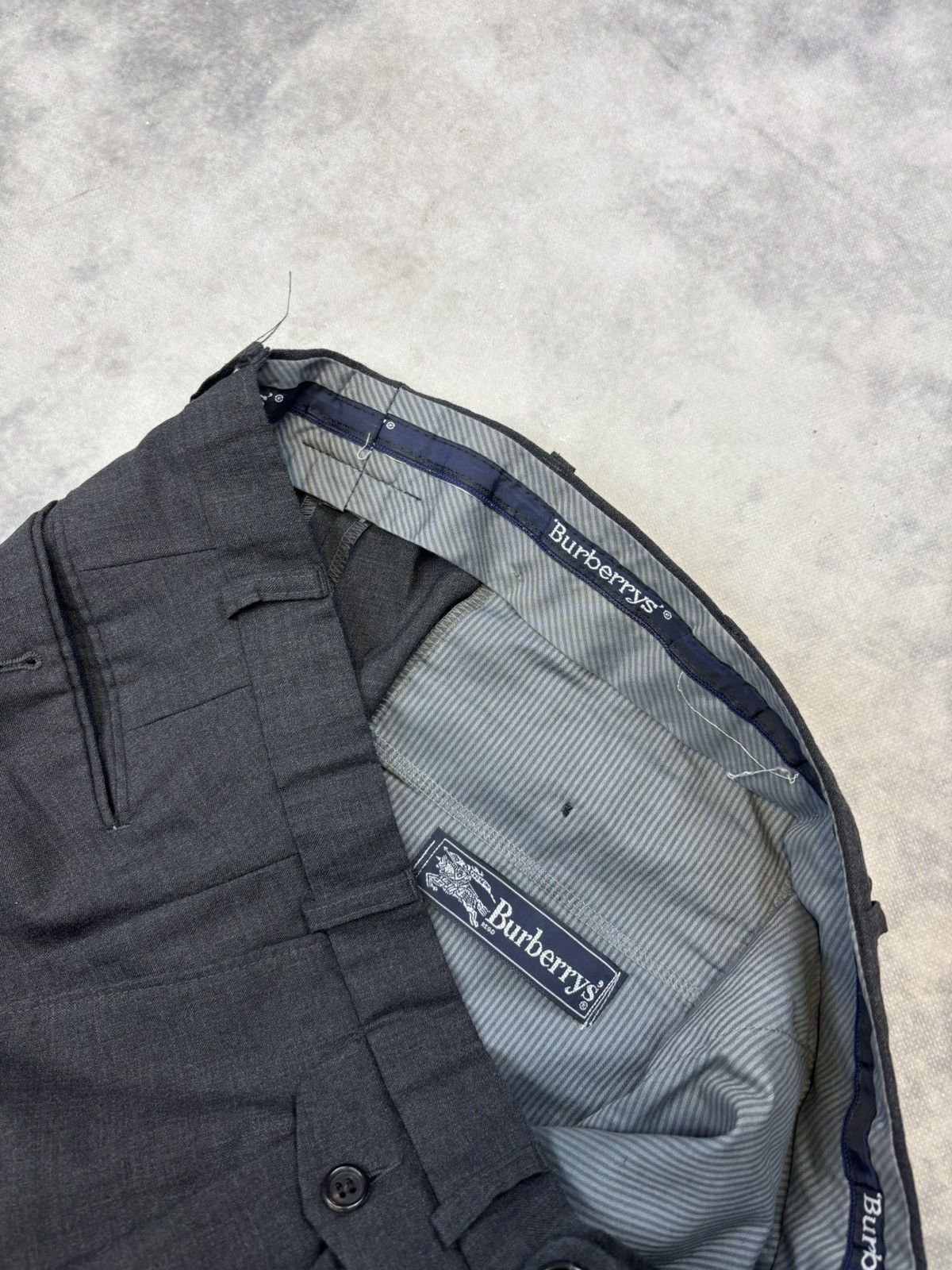 Other Vintage Burberry Wide Formal Suit Pants Pocket Old Money Size US 34 / EU 50 - 4 Thumbnail