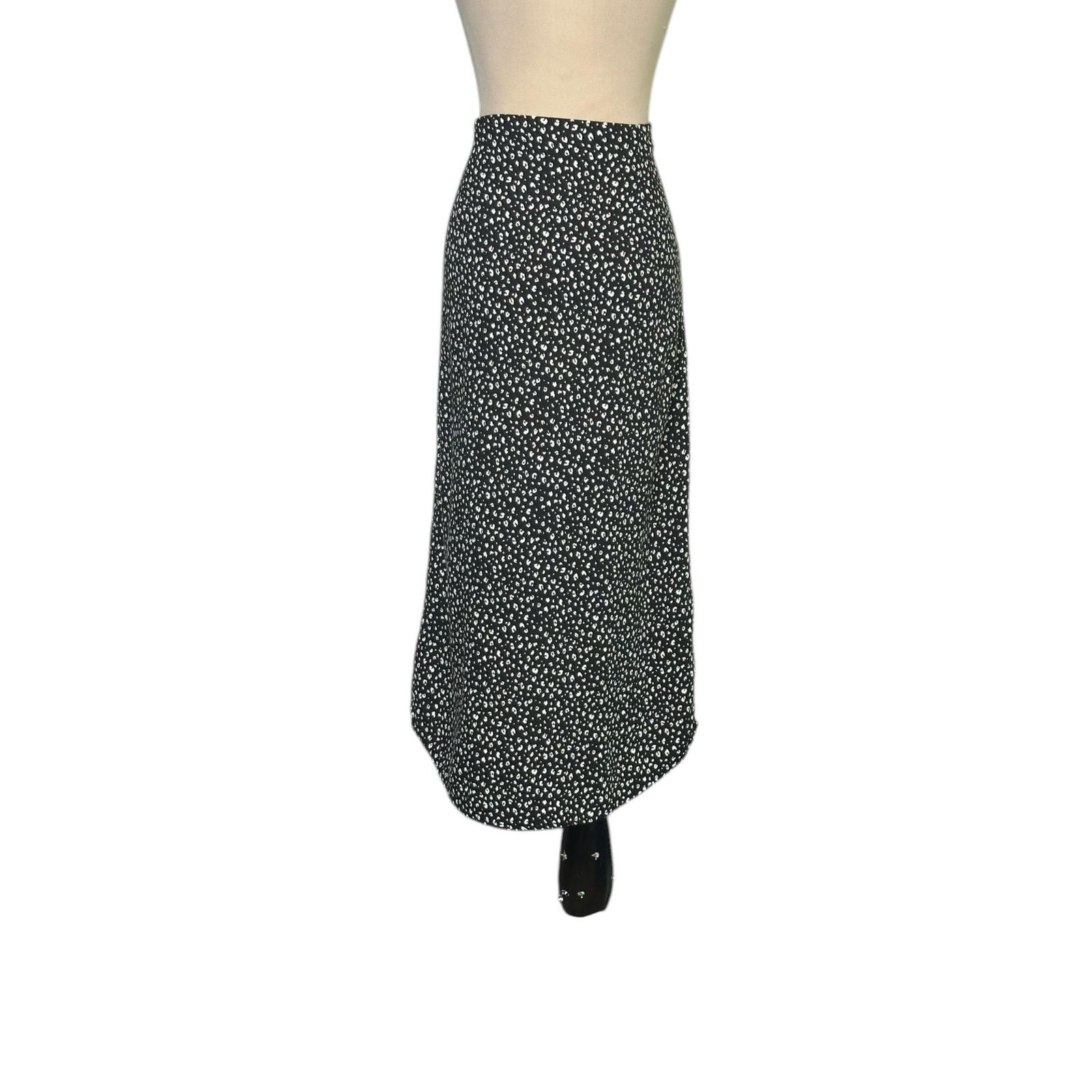 Other Urban Romantics black white faux wrap midi skirt size Large Size 34" / US 12 / IT 48 - 8 Thumbnail