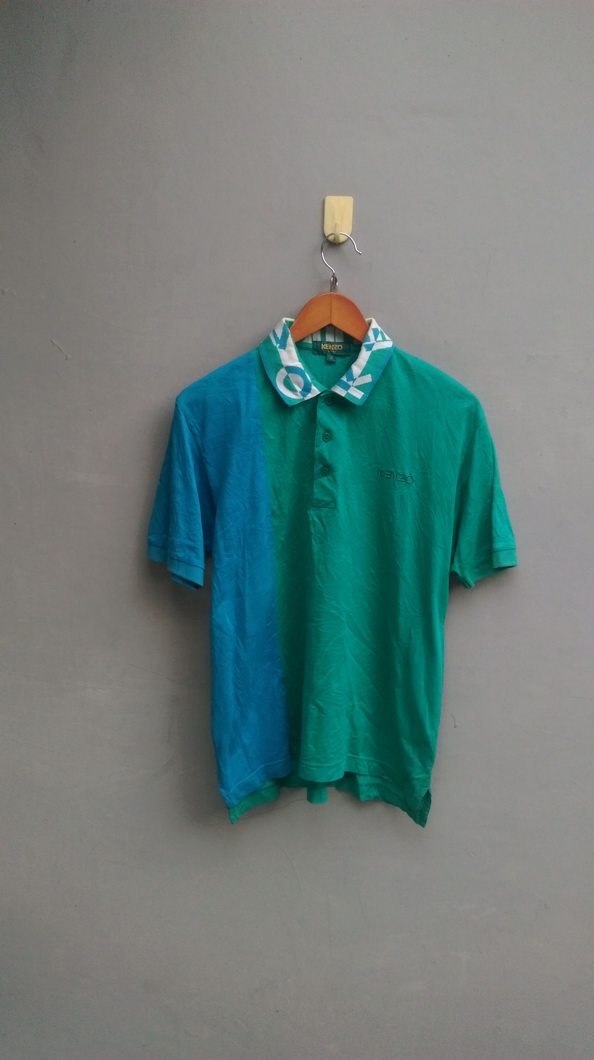Kenzo Vtg Kenzo golf 2tone poloshirt Size US M / EU 48-50 / 2 - 1 Thumbnail