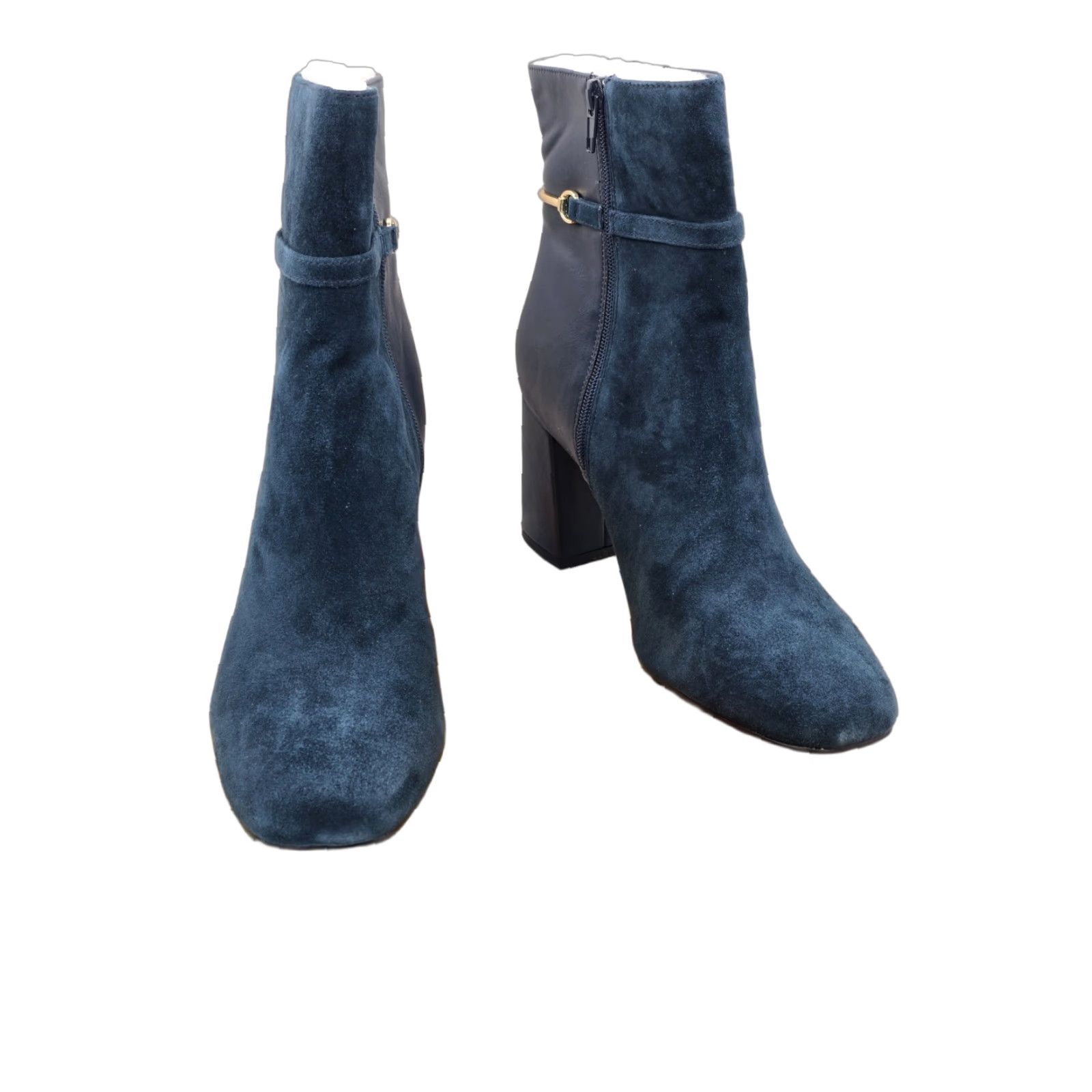 Vintage VINTAGE Bella Vita Quincy Women's Ankle Boots Navy Leather Size 12 M - Party, Wide Calf, Med Heel Size US 12 / IT 42 - 1 Thumbnail
