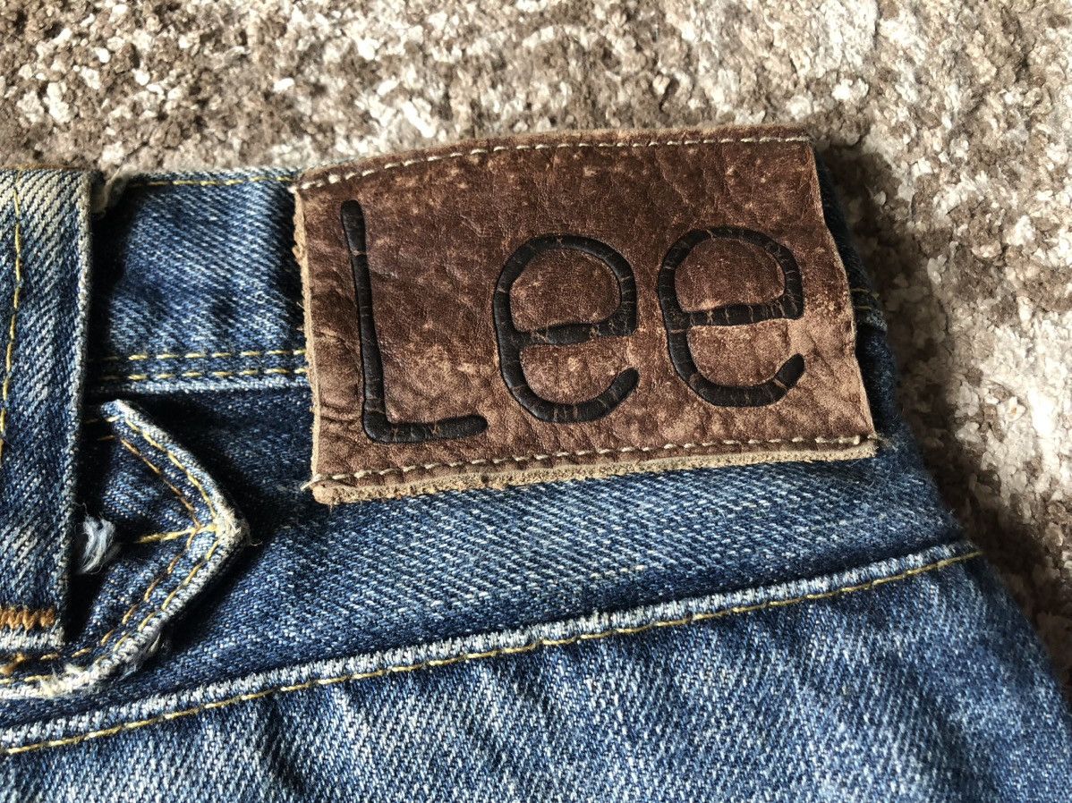 Jean Baggy Jeans Vintage Lee Rider half Selvedge Jeans Size US 32 / EU 48 - 11 Thumbnail