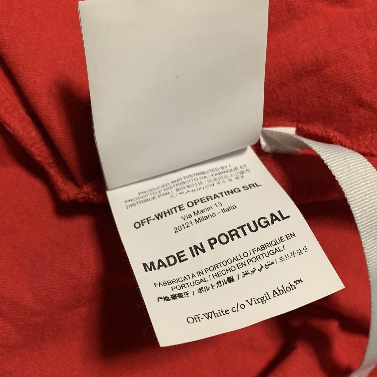 Off-White Off White Medium Airport Arrows Red Tee Virgil Abloh Size US M / EU 48-50 / 2 - 9 Thumbnail