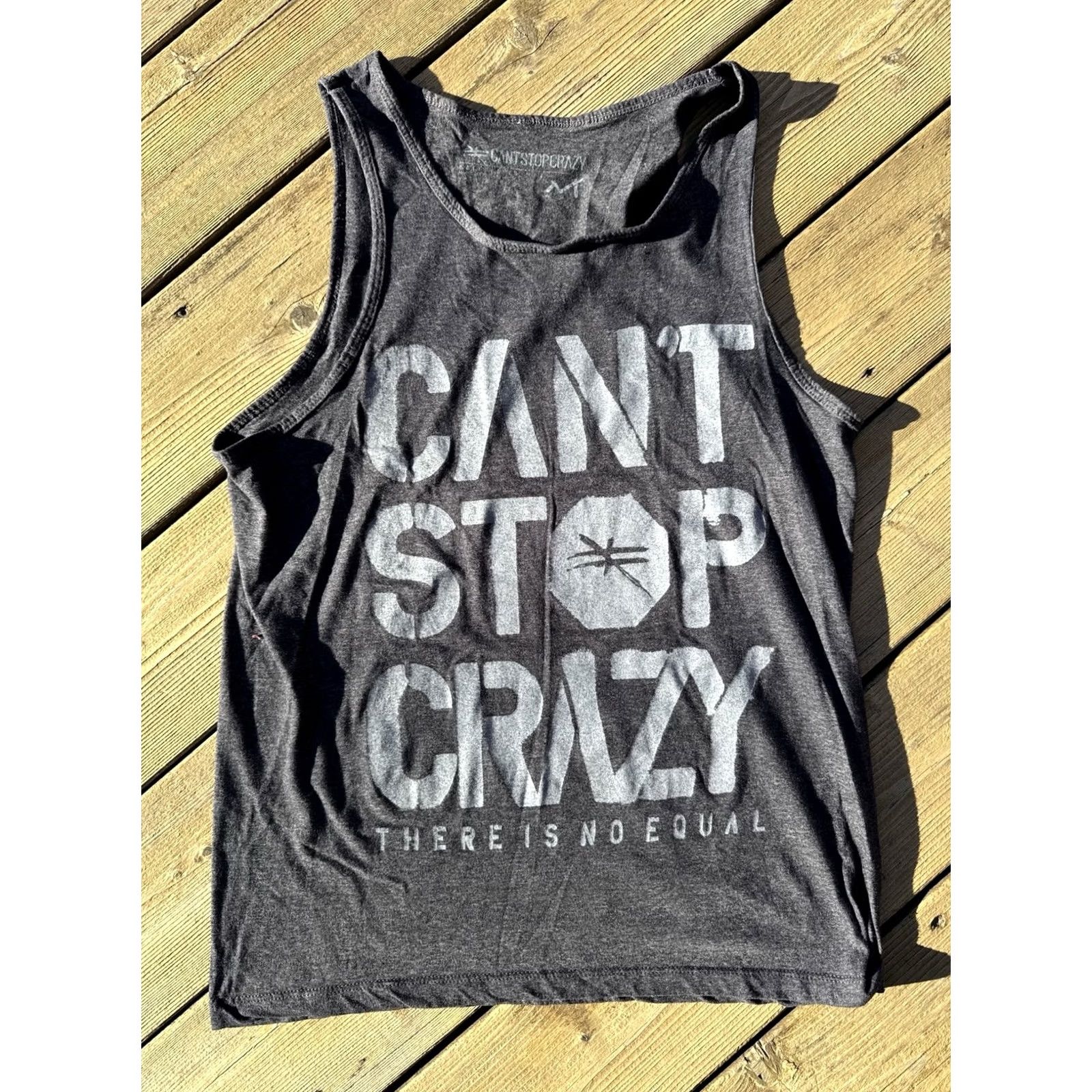 Vintage Cant Stop Crazy Tank Tops Lot 4 Gym Training MMA Workout Mens S M Black Charcoal Mint USA 90s? Size US M / EU 48-50 / 2 - 2 Thumbnail