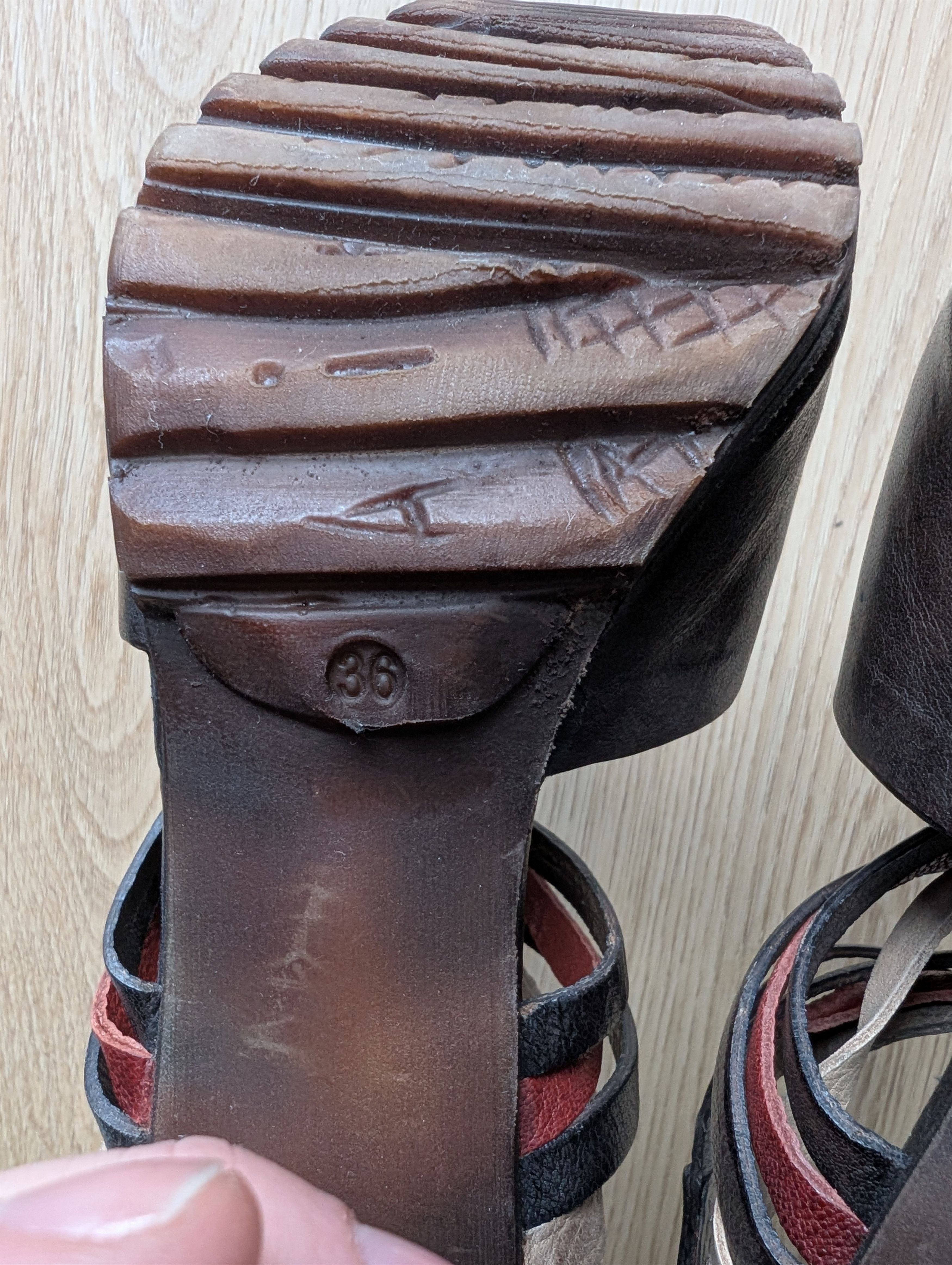 A.S.98 A.S. 98 Italian Womens Strappy Leather Heeled Sandals Size US 6 / IT 36 - 10 Thumbnail