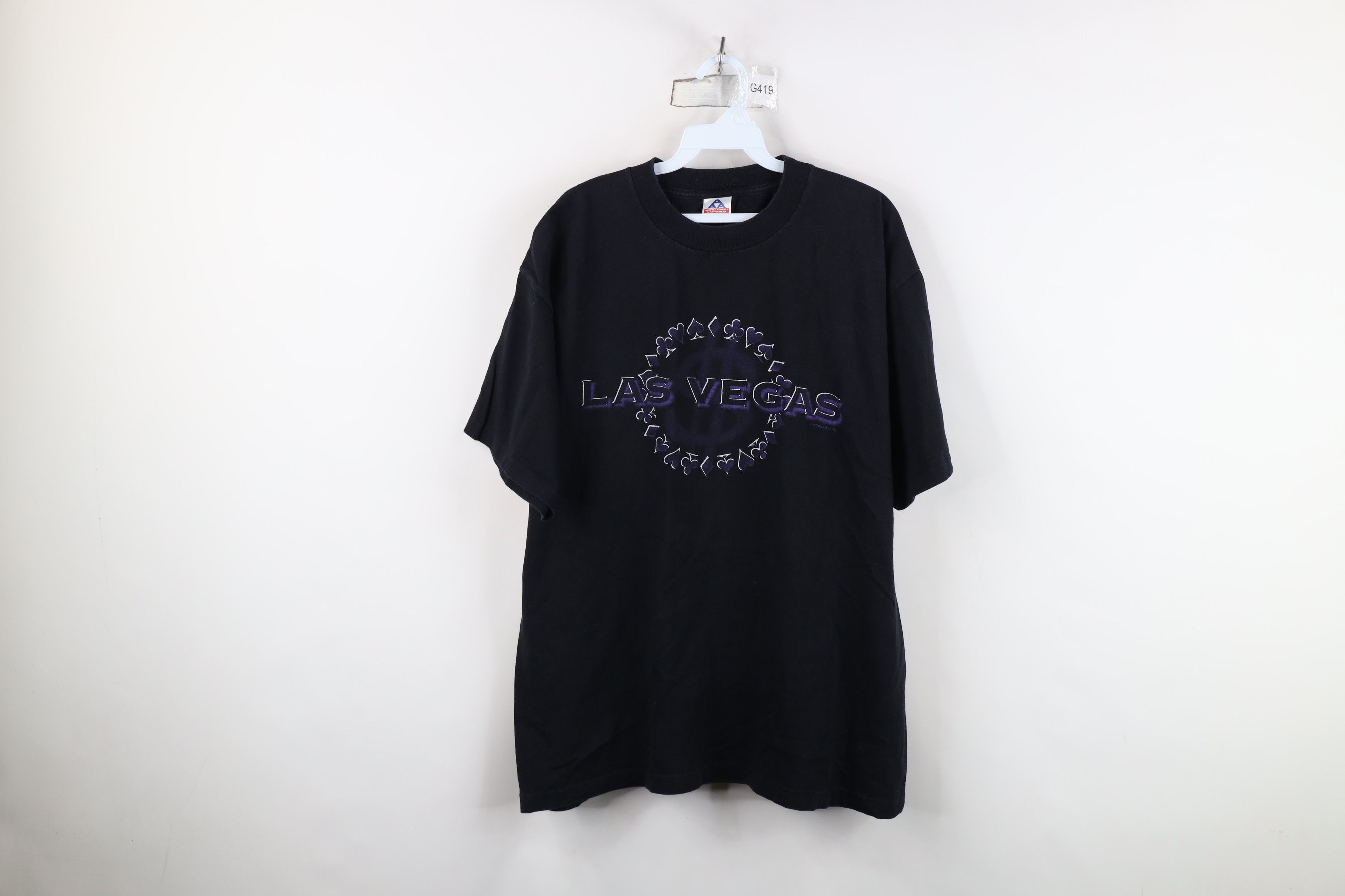 Vintage Vintage 90s Streetwear Las Vegas Money Cards T-Shirt USA Size US XL / EU 56 / 4 - 1 Thumbnail