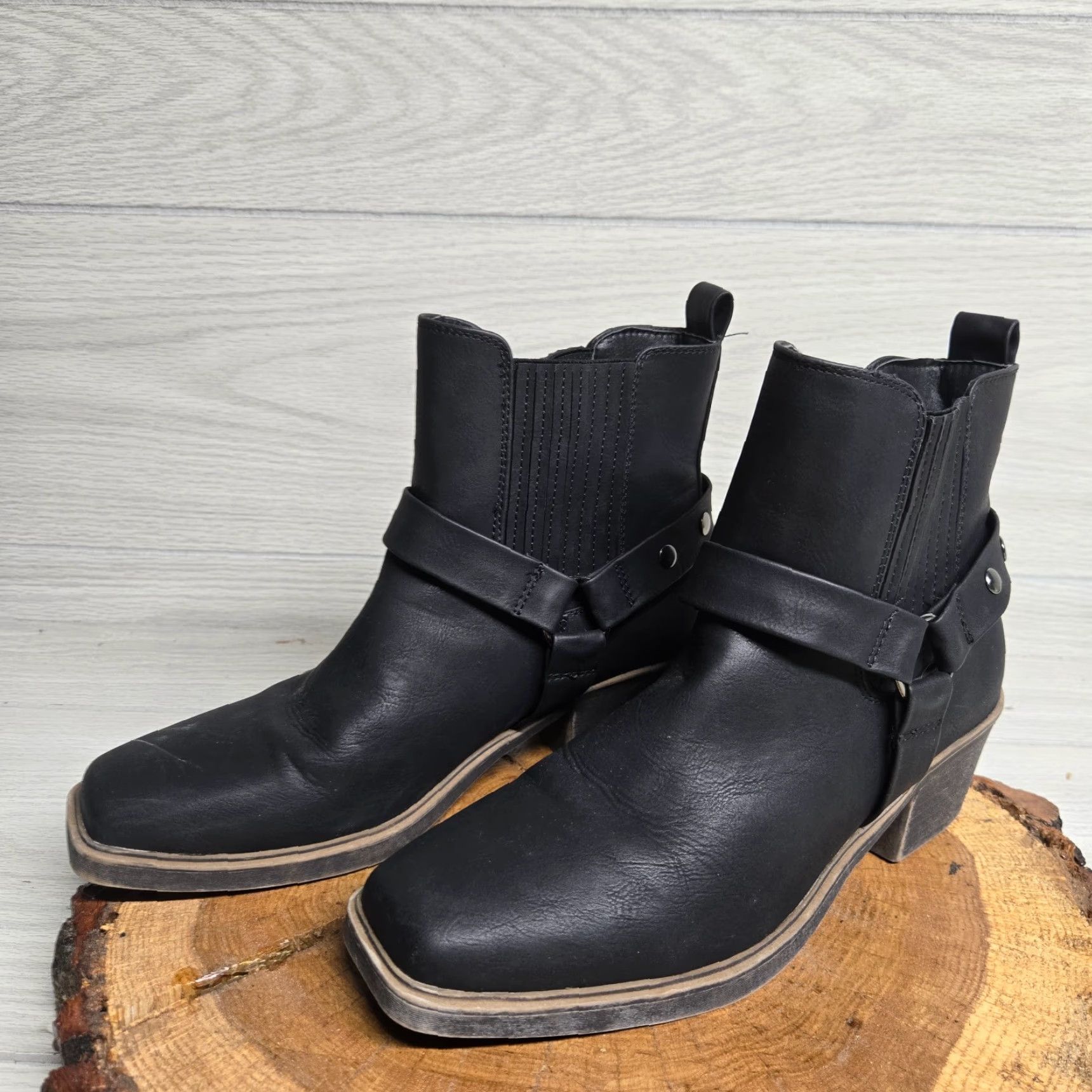 Vintage True Craft Black Suede Slip-On Booties Women's Size 8.5 Casual Work Size US 8.5 / IT 38.5 - 2 Thumbnail