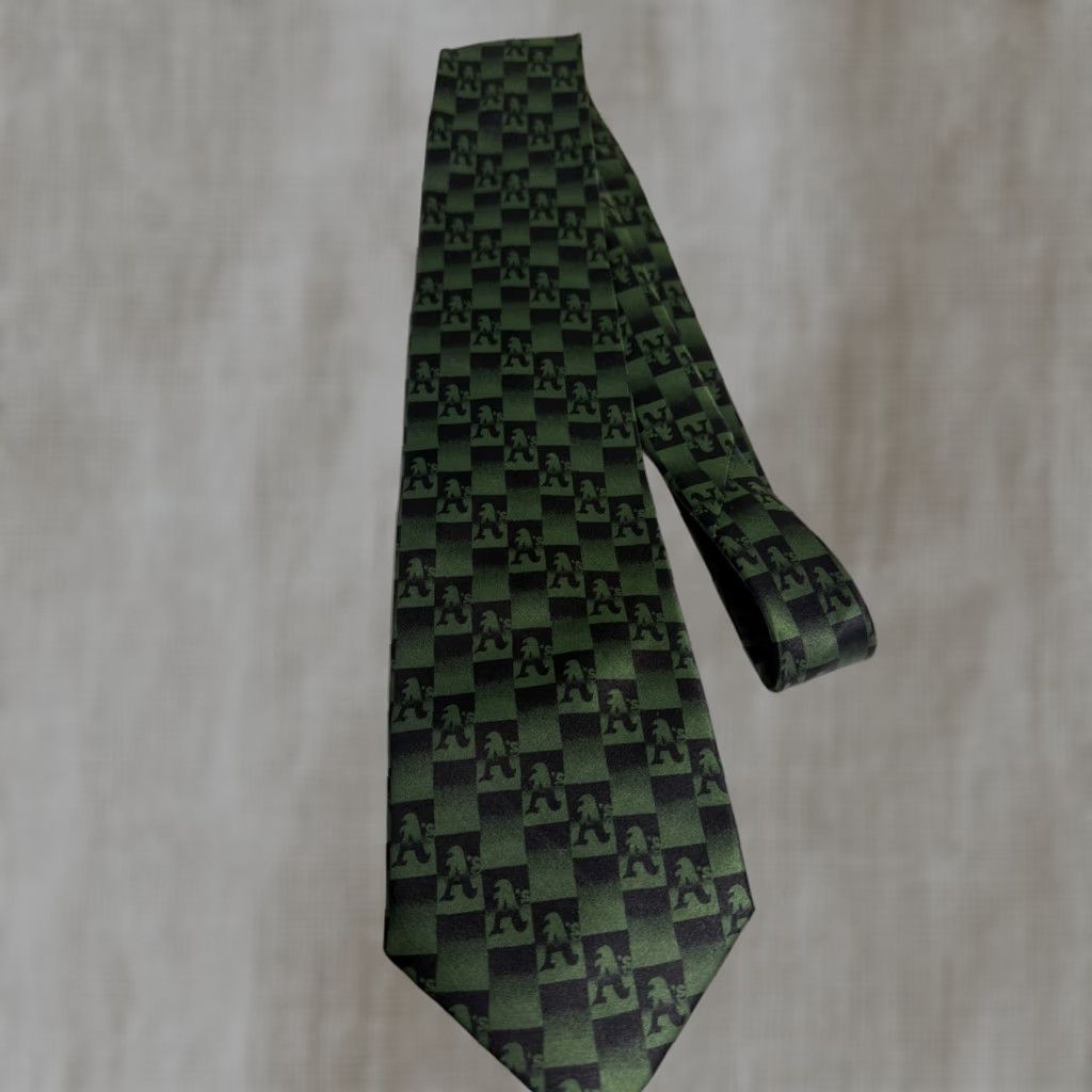 Vintage Y2K Oakland Athletics 100% Silk Neck Tie Macy's Black Green Men Tie Size ONE SIZE - 1 Thumbnail