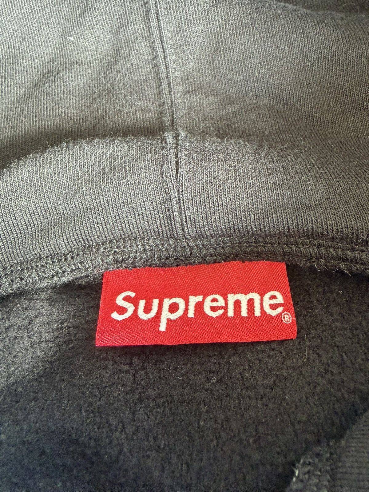 Supreme Supreme Big Logo Paneled Zip Up Hooded Sweatshirt Black Size US L / EU 52-54 / 3 - 5 Thumbnail