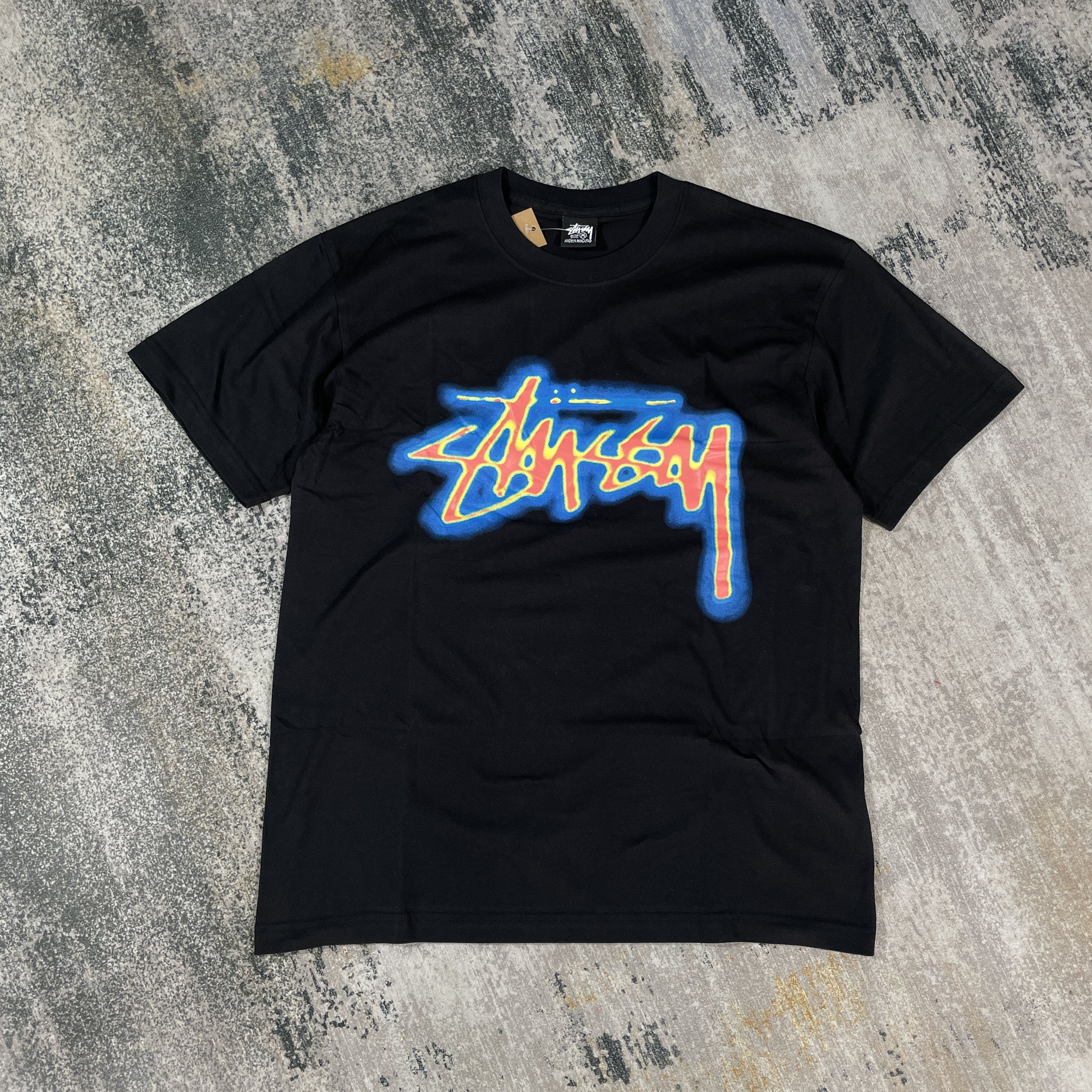Stussy STUSSY THERMAL BIG STOCK TEE BLACK Size US M / EU 48-50 / 2 - 2 Thumbnail
