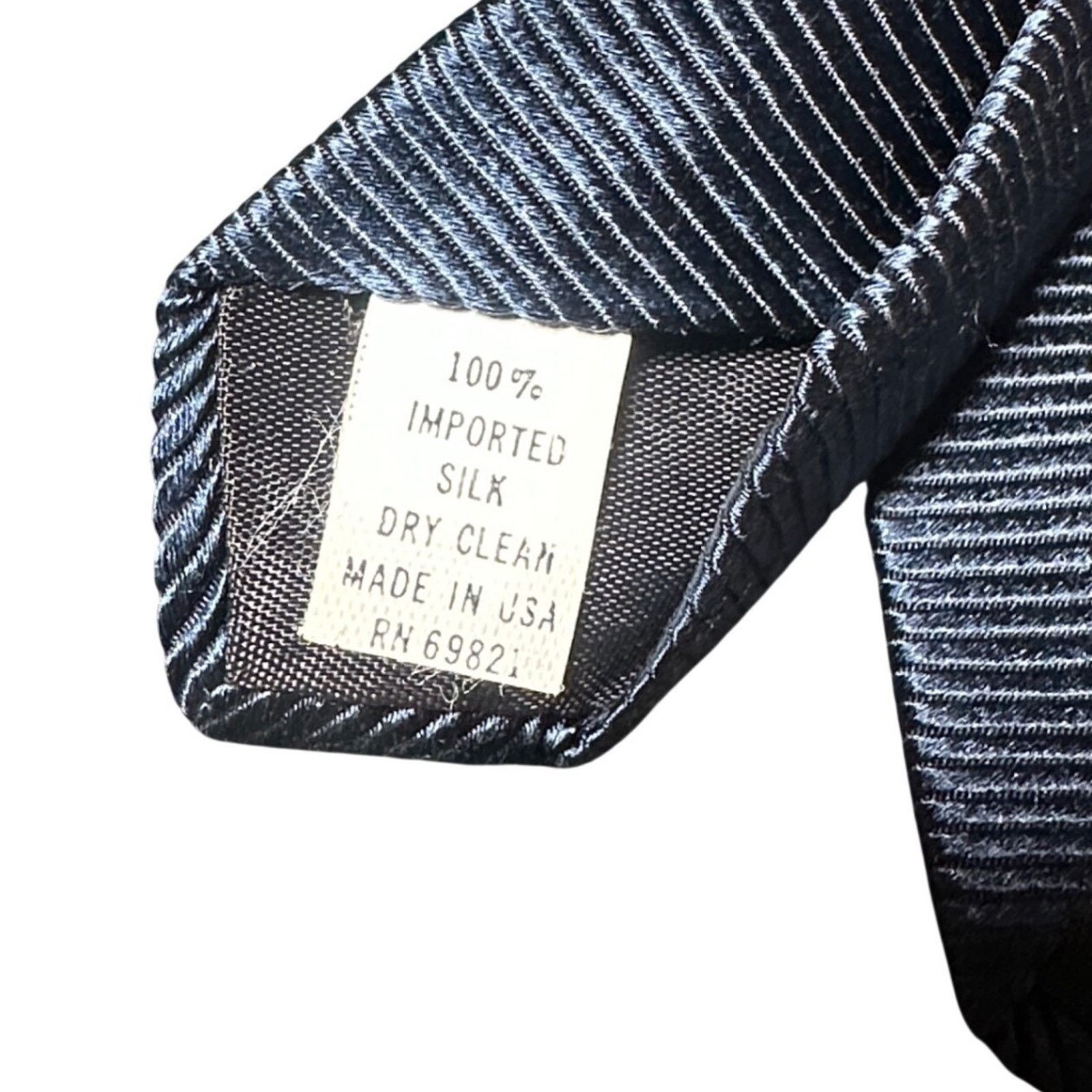 Other Harold Powell Neck Tie Silk Striped Dark Blue Formal Size ONE SIZE - 5 Thumbnail