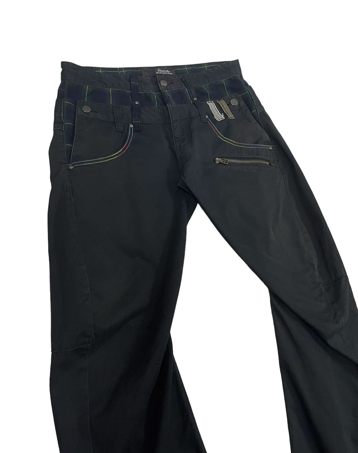 image of Dominate Handcrafted Japan Double Waist Pants in Black, Men's (Size 32)