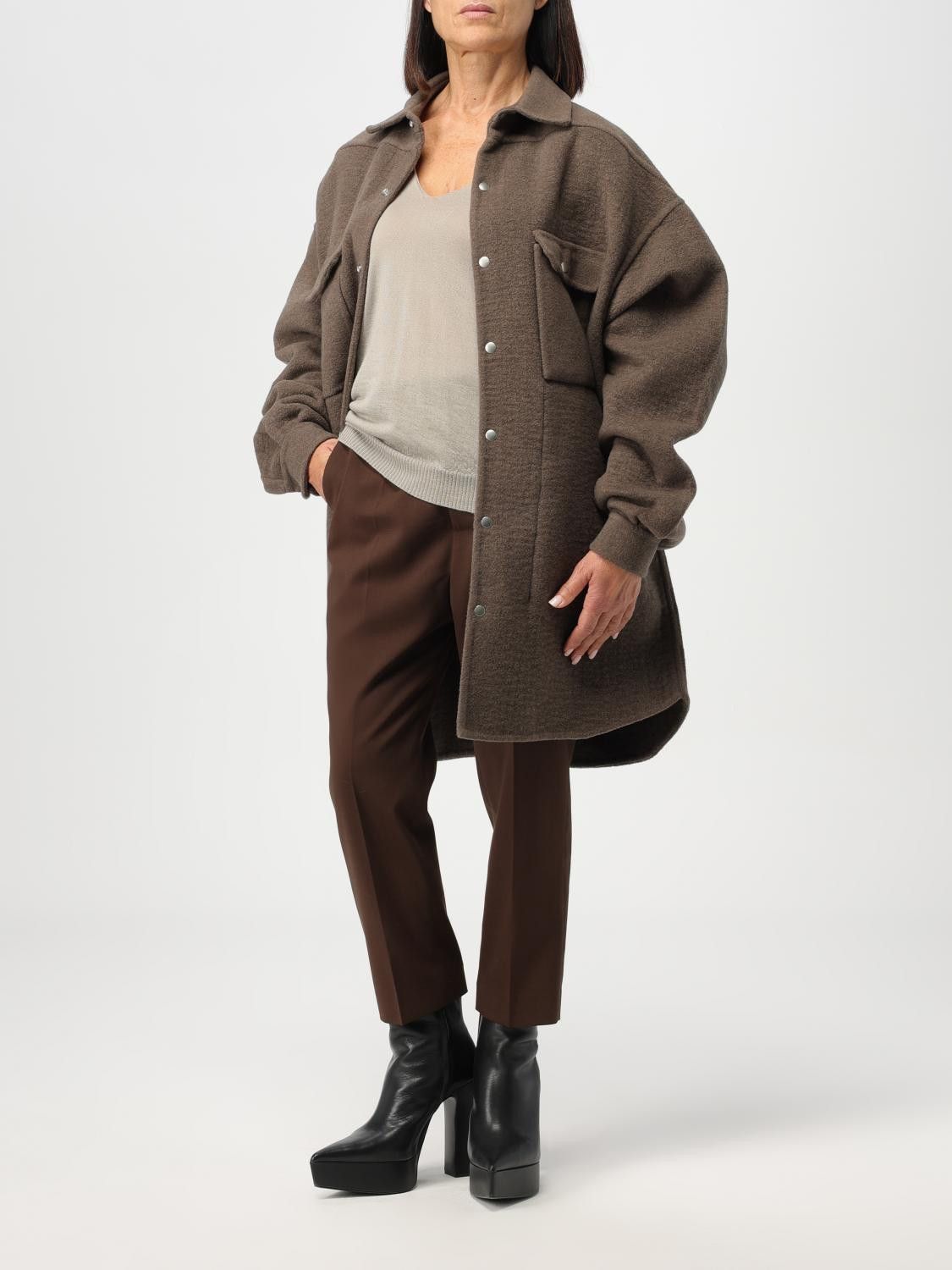 Rick Owens o1y0126 Coat in Brown Size XS / US 0-2 / IT 36-38 - 2 Thumbnail