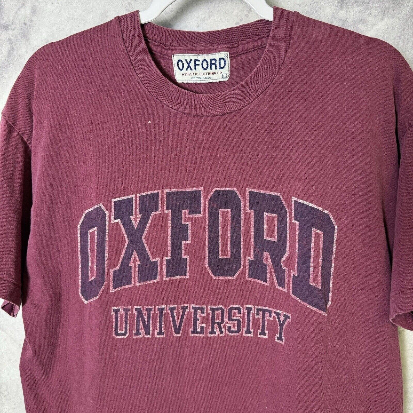 Vintage Vintage Oxford University T Shirt Mens Large Red 90s Short S Size US L / EU 52-54 / 3 - 1 Thumbnail