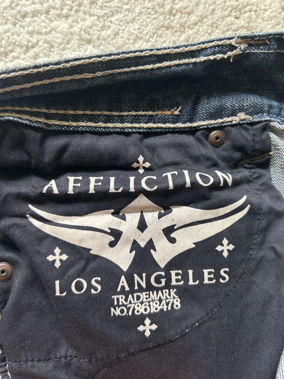 Affliction Black Label Cooper Boot Cut Affliction jeans Size US 34 / EU 50 - 11 Thumbnail