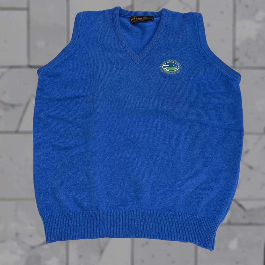 Vintage VINTAGE Pebble Beach Pro Am LYLE & Scott lambswool sweater vest Mens 44 Blue 1980s Golf M Mens Size US M / EU 48-50 / 2 - 1 Thumbnail