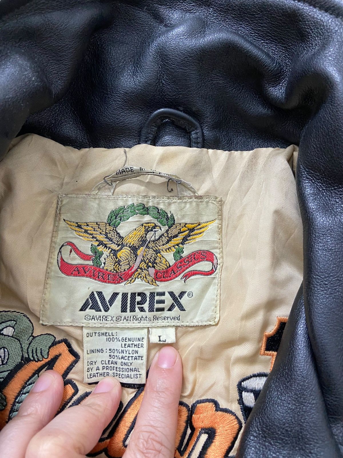 Avirex Avirex Black Leather Jacket Size US L / EU 52-54 / 3 - 17 Thumbnail
