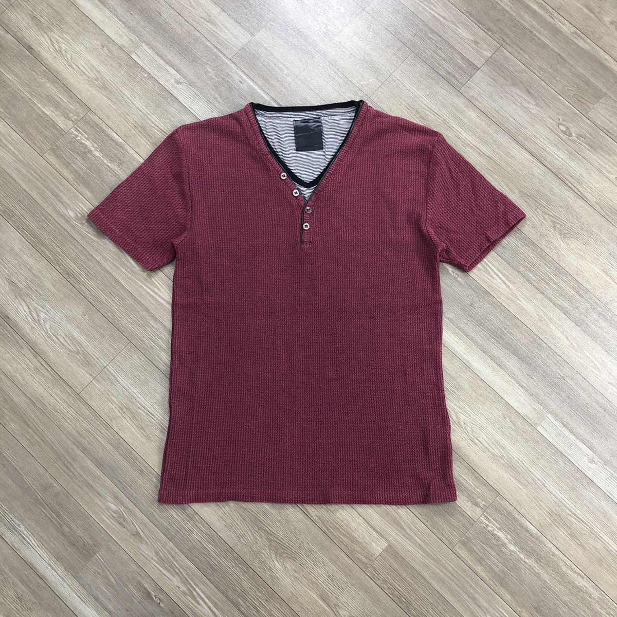 If Six Was Nine × Japanese Brand × Le Grande Bleu (L.G.B.) 2000s Japanese Double Layers Goa Lgb Ifsixwasnine Button Tee Size US L / EU 52-54 / 3 - 1 Thumbnail