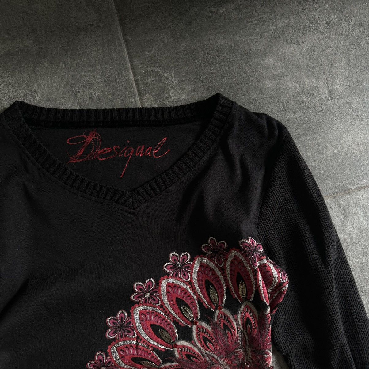Desigual Vintage Desigual Knit Sweater Long-sleeve T-shirts Y2K 00s Size L / US 10 / IT 46 - 5 Thumbnail