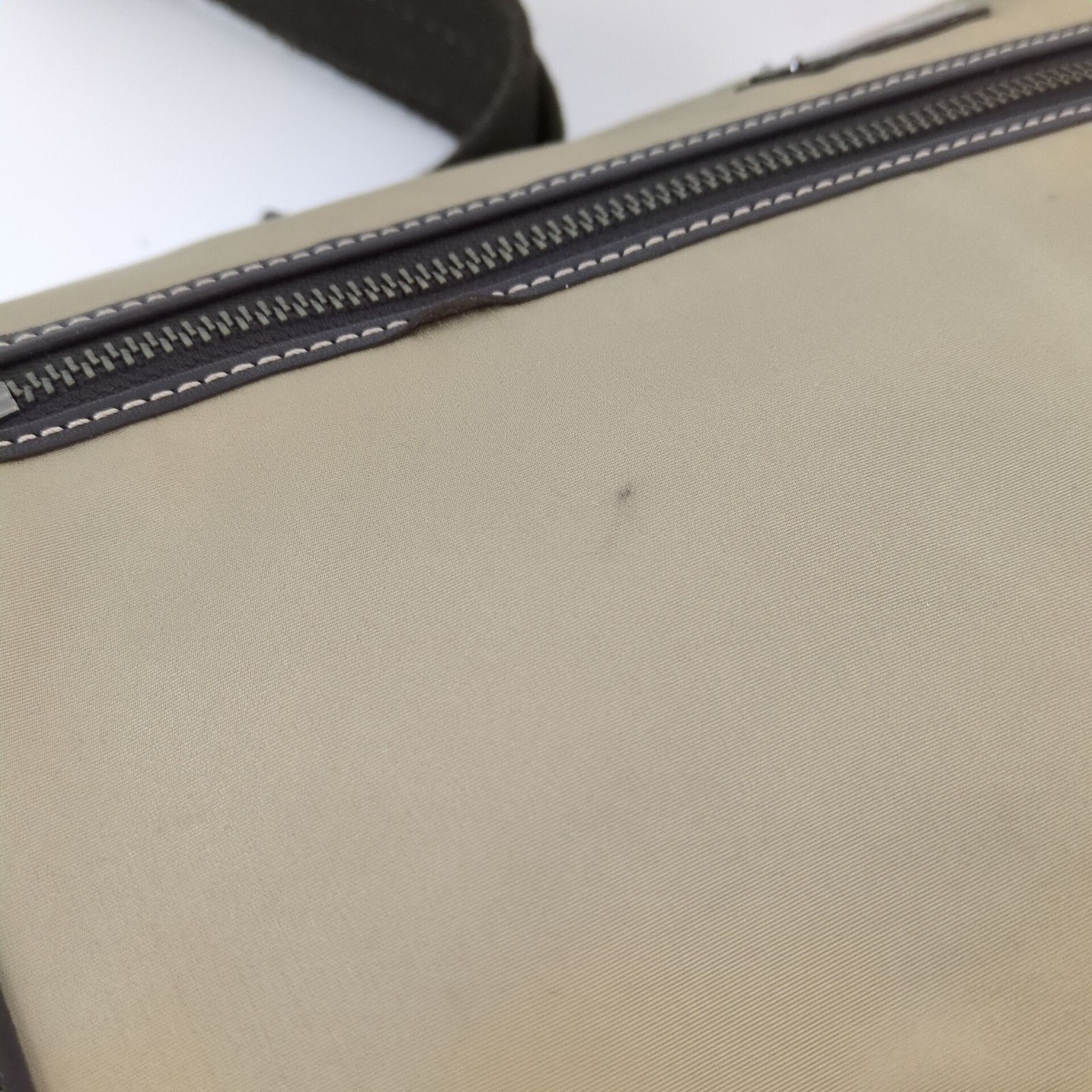 Coach Coach Tan Nylon Messenger Bag Brown Leather Trim Crossbody Size ONE SIZE - 15 Thumbnail