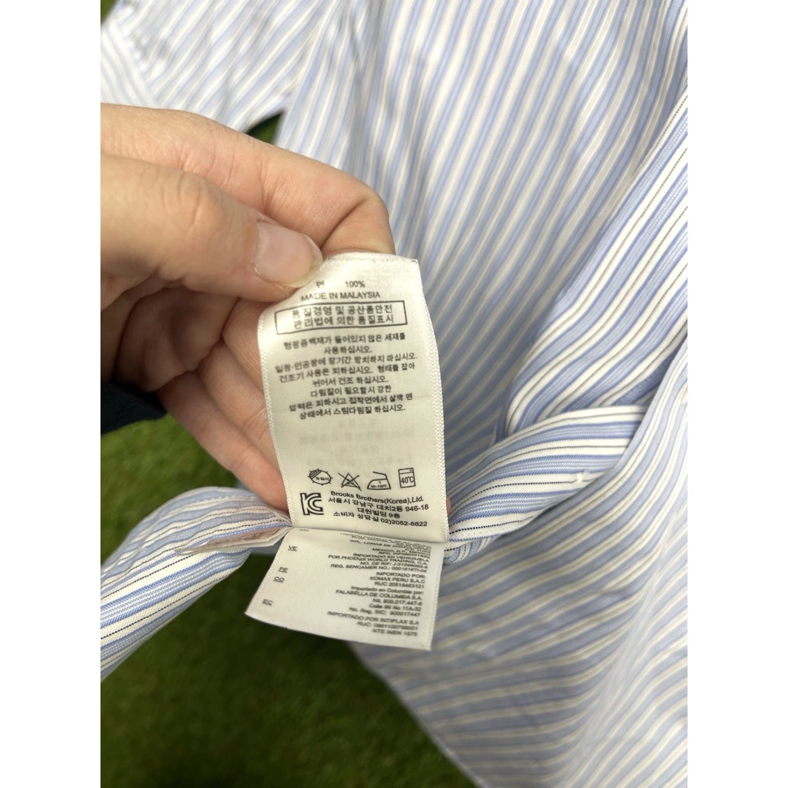 Brooks Brothers Brooks Brothers Dress Shirt Mens XL 17 35 Blue Plaid Long Sleeve Button-Up Classic Size 46R - 6 Thumbnail