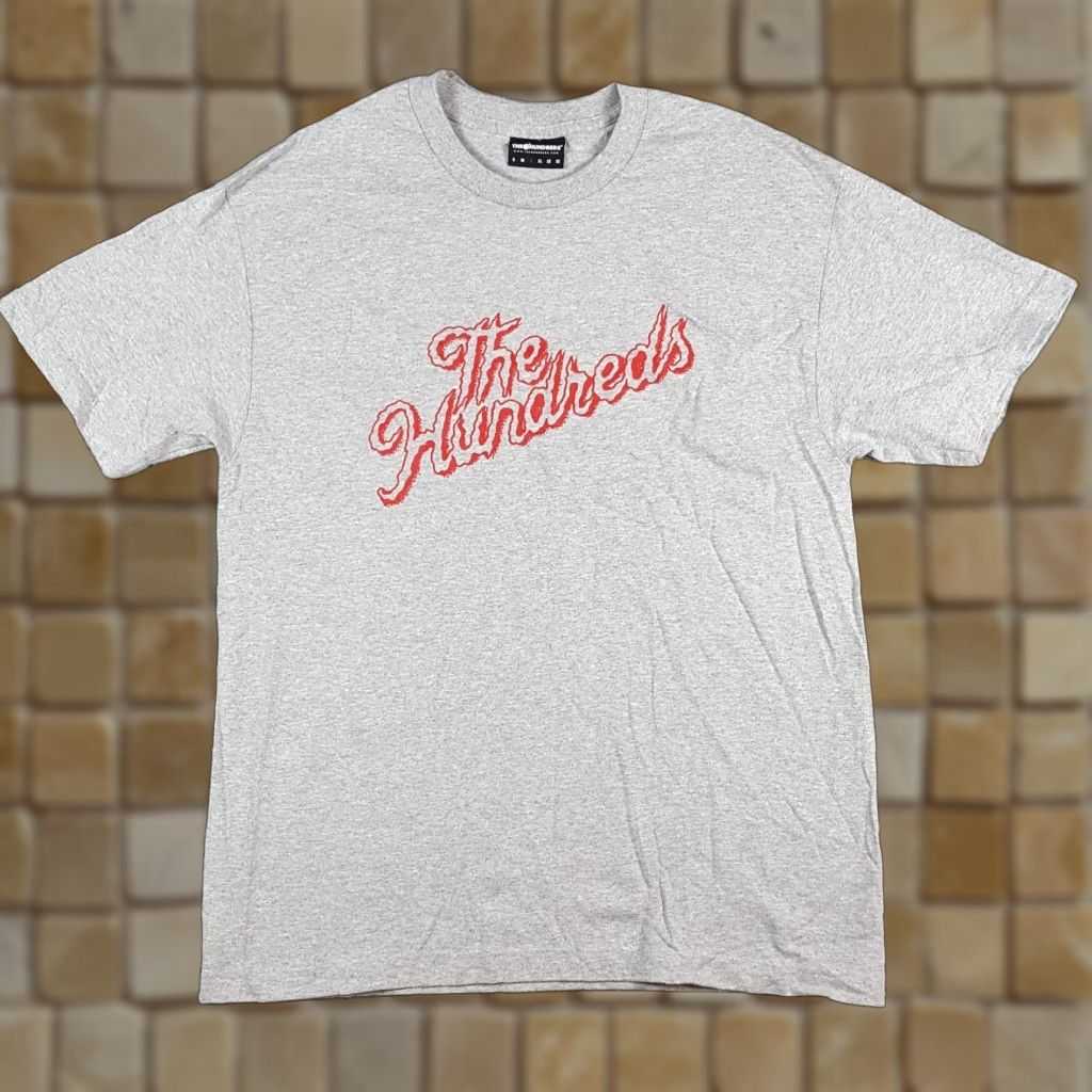 The Hundreds VINTAGE The Hundreds Streetwear Spell Out Men's L T Shirt Gray Cotton Logo Embroidered 90s 00s Skater Skateboarding Brand The Hundreds Shirt Mens L Size US L / EU 52-54 / 3 - 1 Thumbnail
