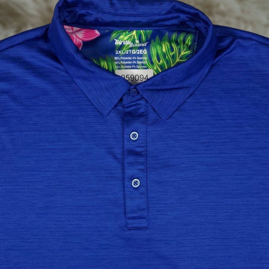 Vintage Birdie Bound Shirt Size 2XL Blue Golf Casual Short Sleeve Polo Mens Size US XXL / EU 58 / 5 - 1 Thumbnail