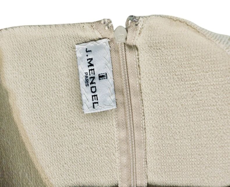 Other J. Mendel Paris Two-Piece Skirt Suit Beige Couture Ensemble Size 27" / US 4 / IT 40 - 5 Thumbnail