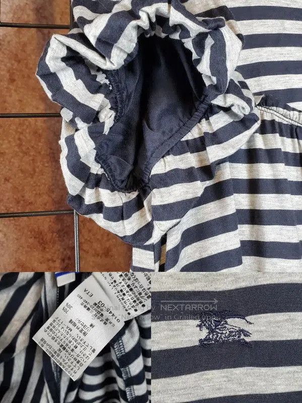 Burberry Burberry Summer Gray Striped Cotton Dress. Size M / US 6-8 / IT 42-44 - 6 Thumbnail