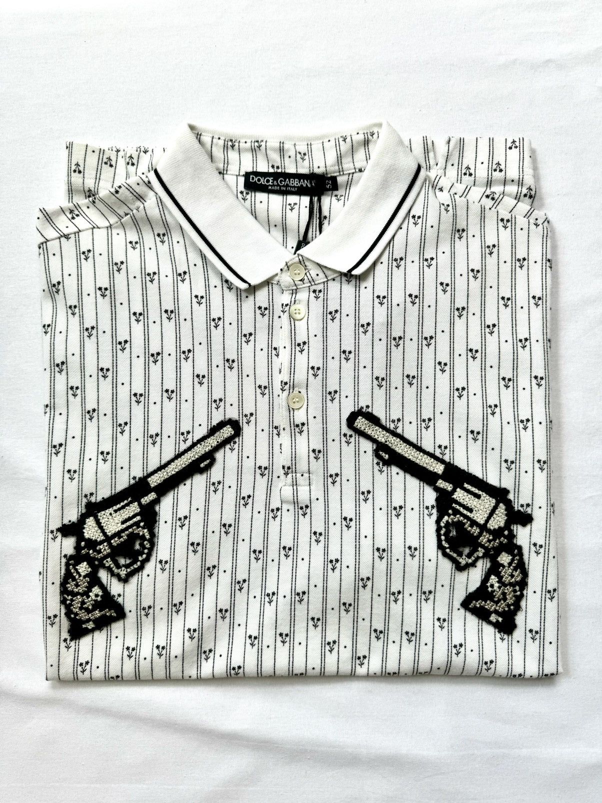 Dolce & Gabbana Dolce & Gabbana Men’s Guns Polo A/W 16 Runway Piece IT 52 Size US XL / EU 56 / 4 - 3 Thumbnail