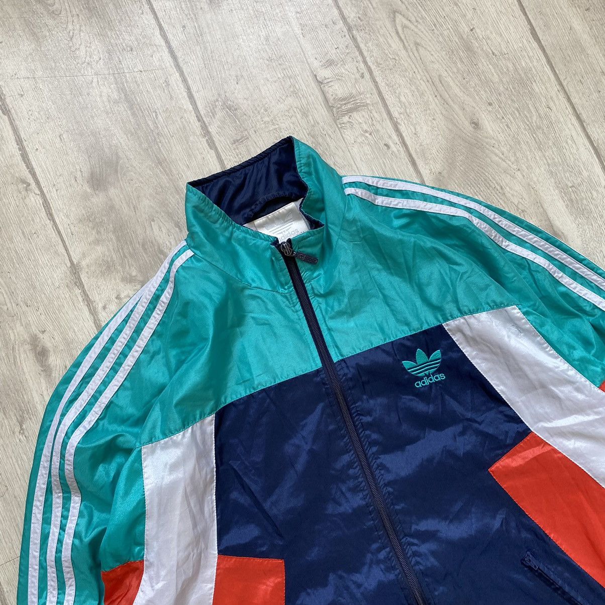 Adidas Vintage 90s Adidas Nylon track jacket Suit distressed Size US M / EU 48-50 / 2 - 2 Thumbnail