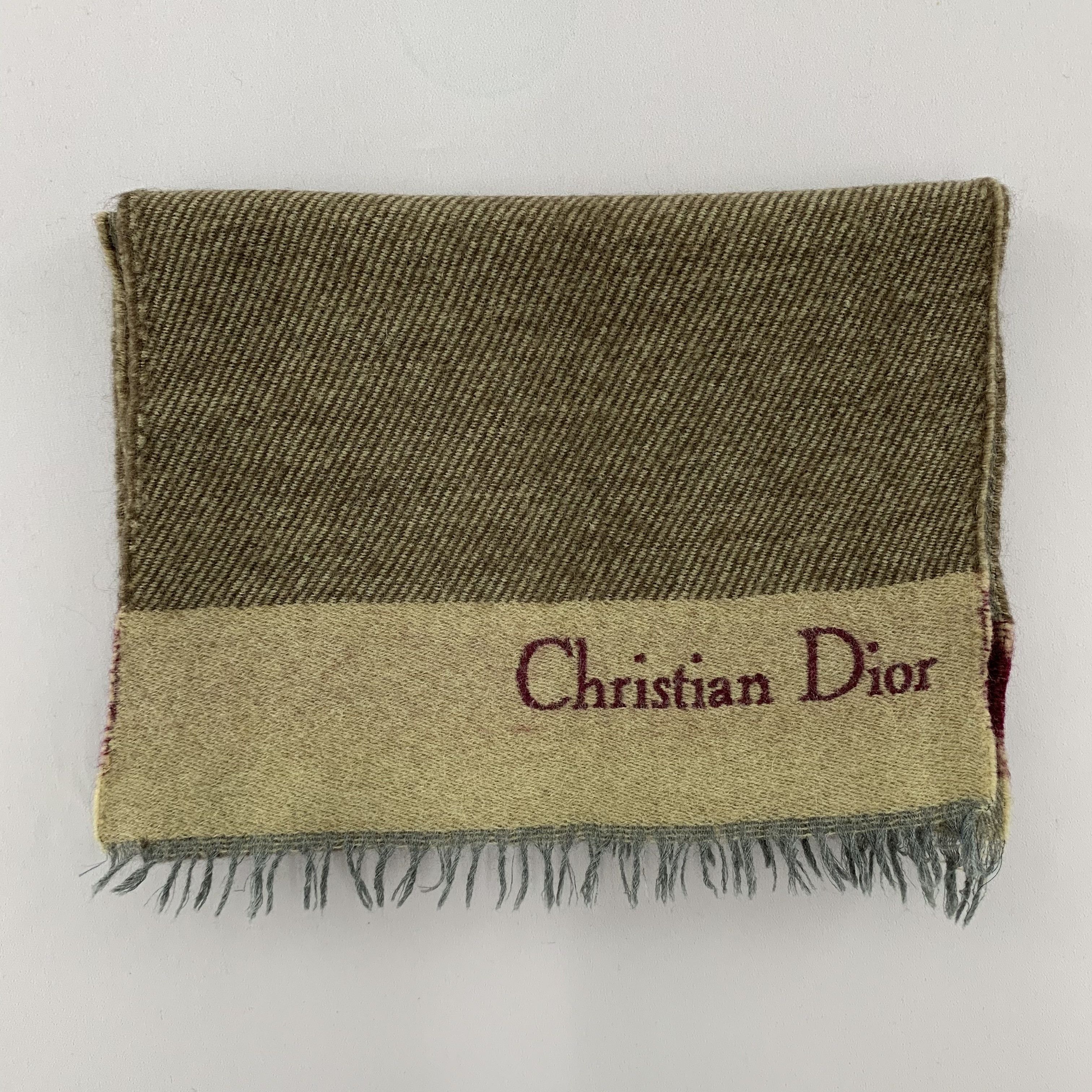 Christian Dior Monsieur Christian Dior Scarf Wool Muffler Neck Wrap BL5159 Size ONE SIZE - 3 Thumbnail