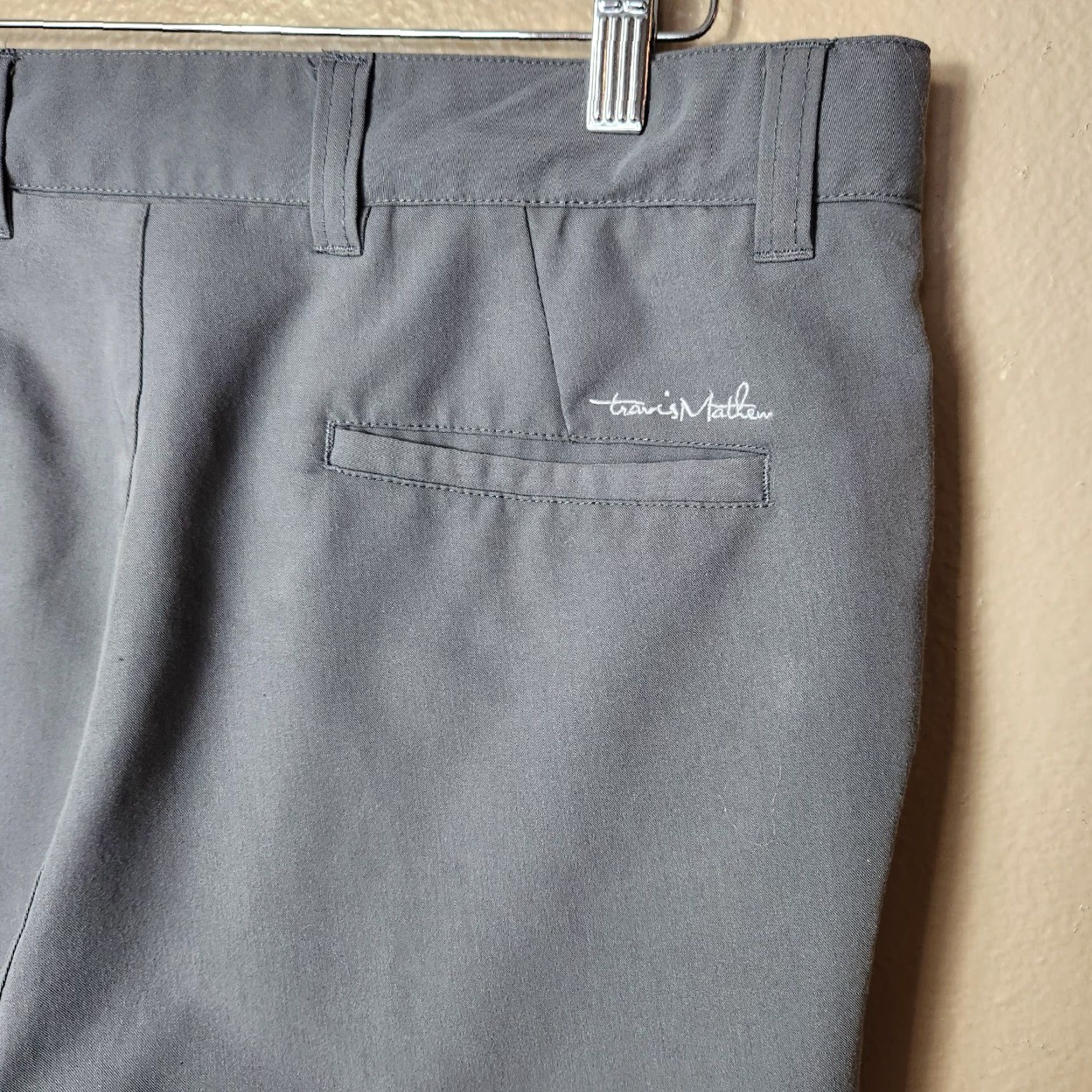 TravisMathew Travis Mathew Gray Expandable Waist Performance Golf Shorts-Size 34 Size US 34 / EU 50 - 4 Thumbnail