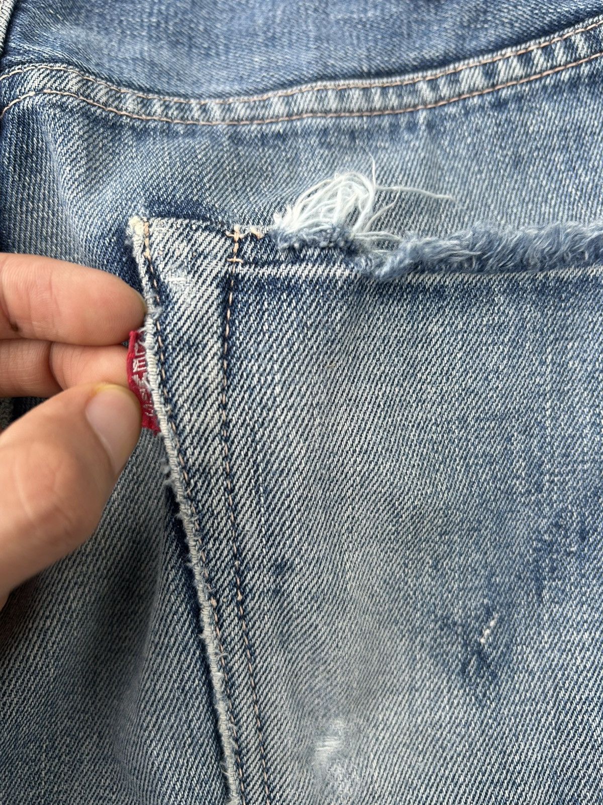 Kapital Vintage Levis Big E Selvedge Thrashed Denim Jeans Size US 30 / EU 46 - 12 Thumbnail
