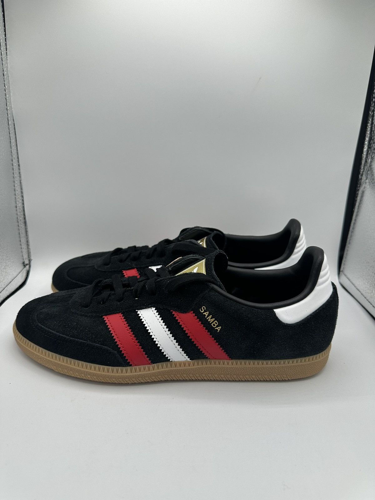 Adidas Samba OG Black White Scarlet 7.5 men's